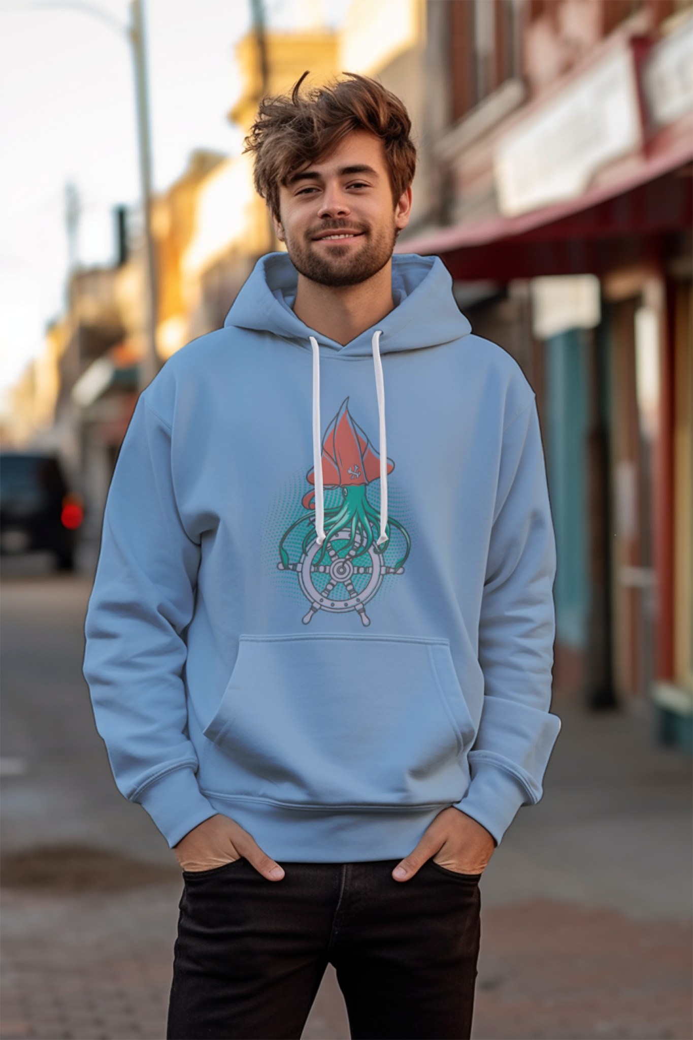 Octopus Printed Unisex Hoodie - Casual Koala