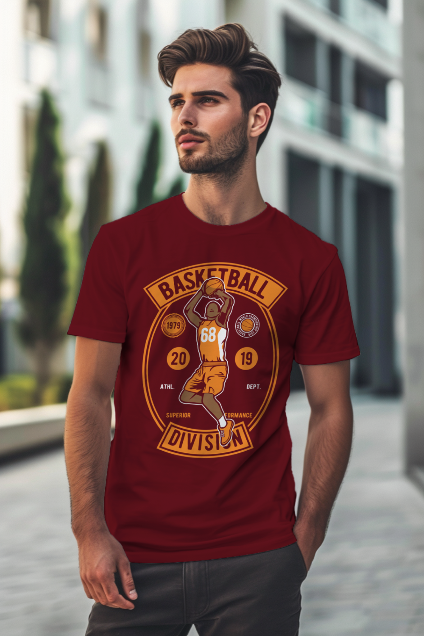 Regular Fit Men's Basketball T-shirt