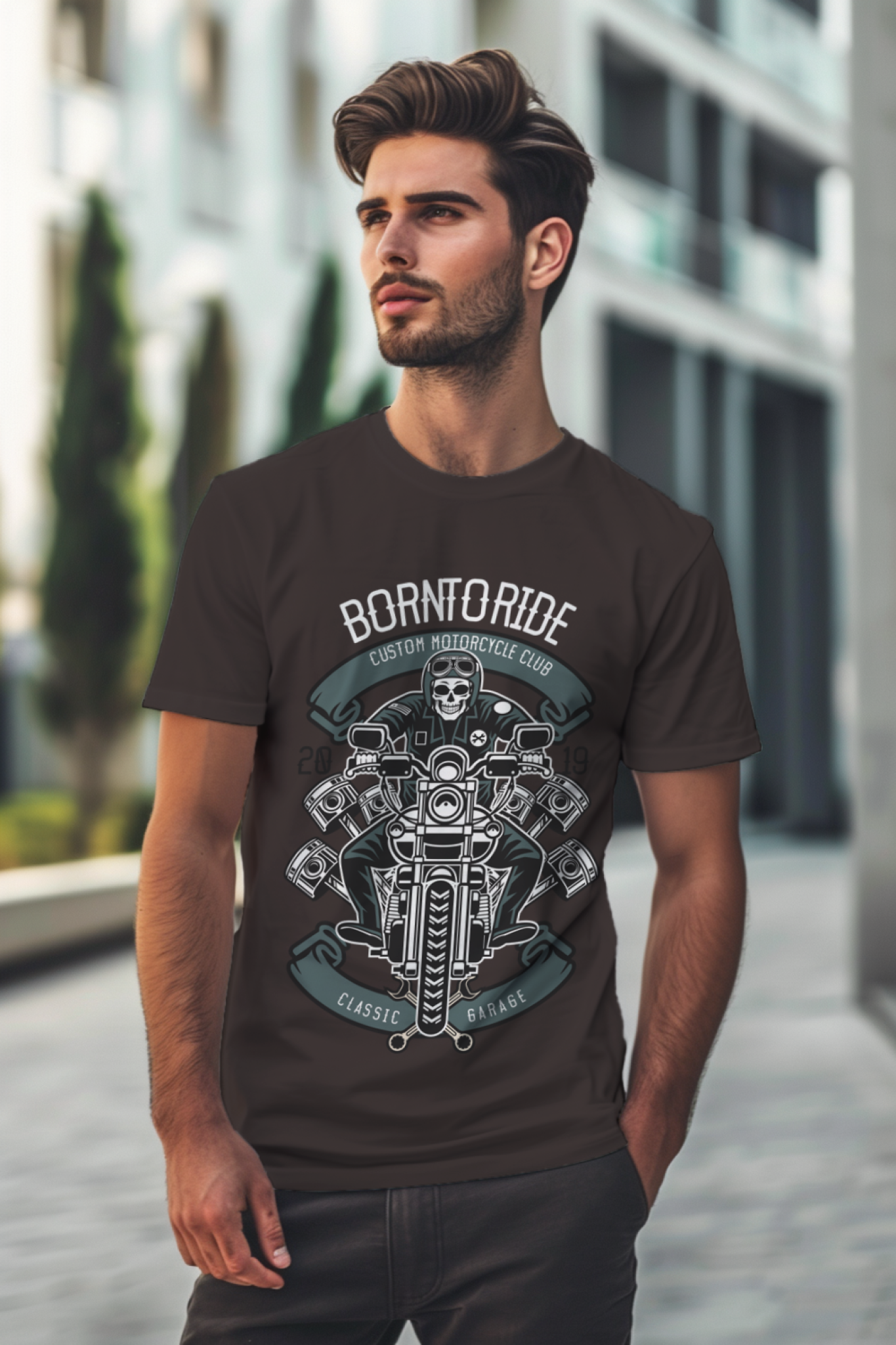 Born To Ride Biker T-shirt for Men