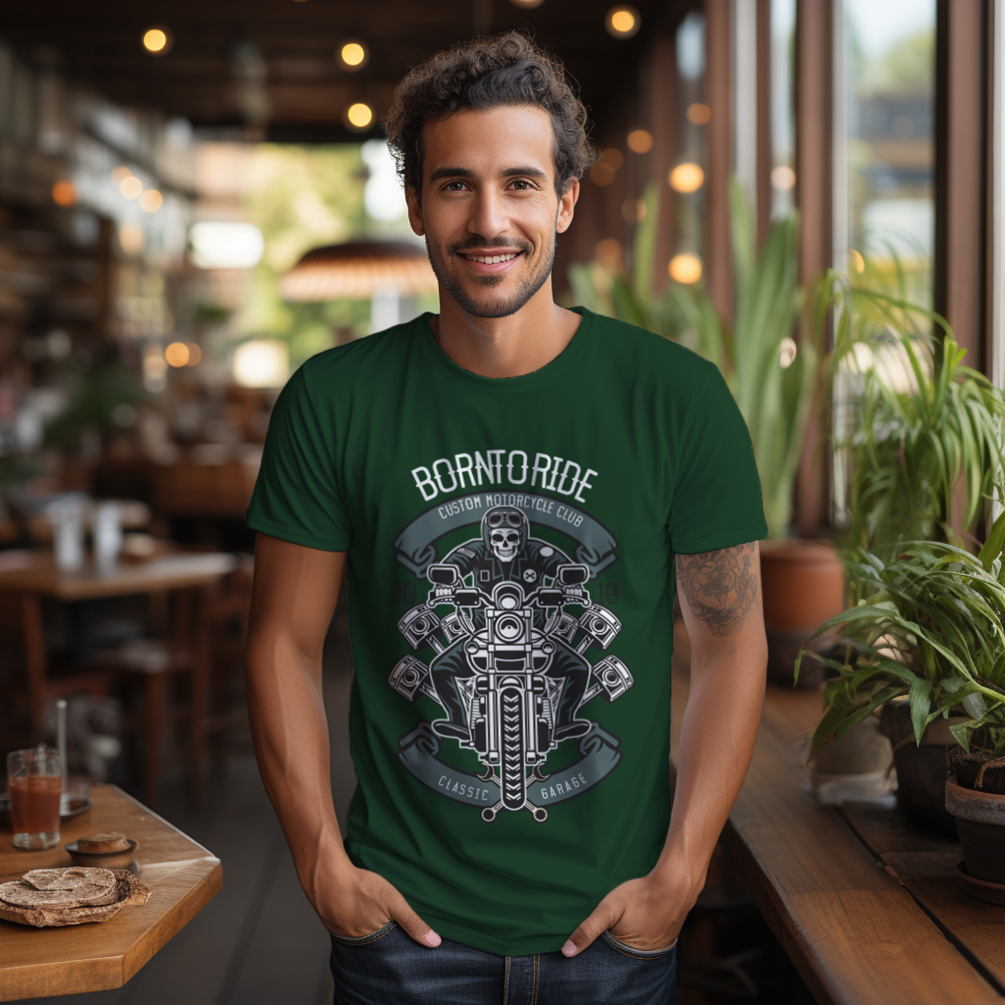 Born To Ride Biker T-shirt for Men