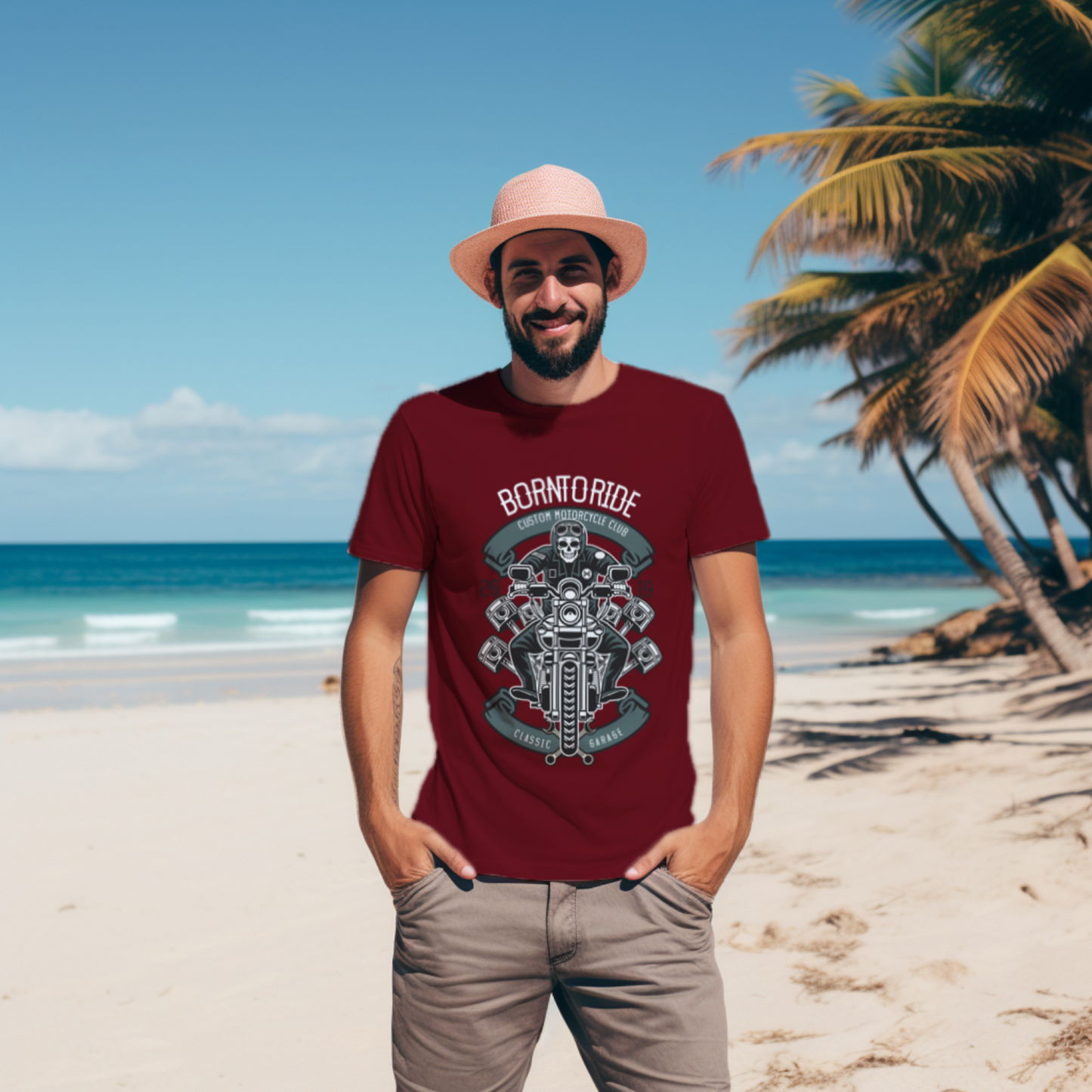 Born To Ride Biker T-shirt for Men