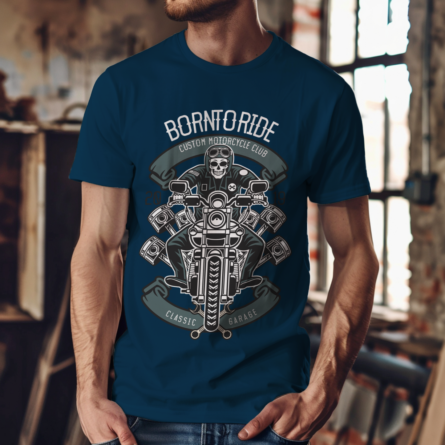 Born To Ride Biker T-shirt for Men