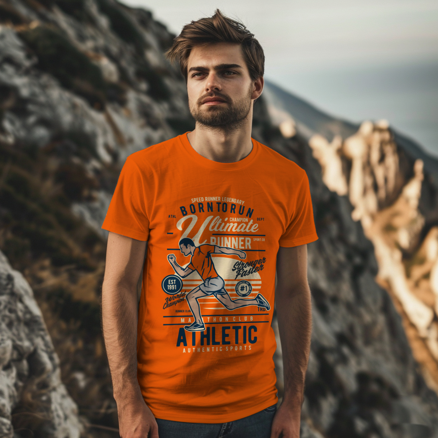 Born To Run - Running T-shirt for Men