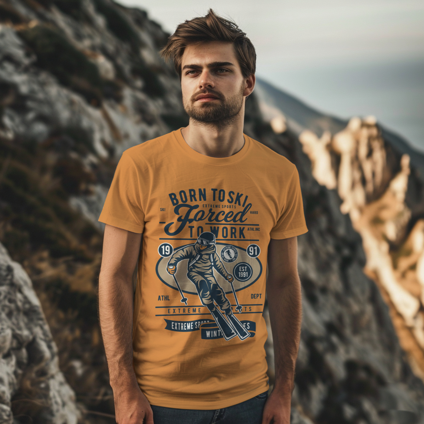 Born To Ski T-shirt for Men