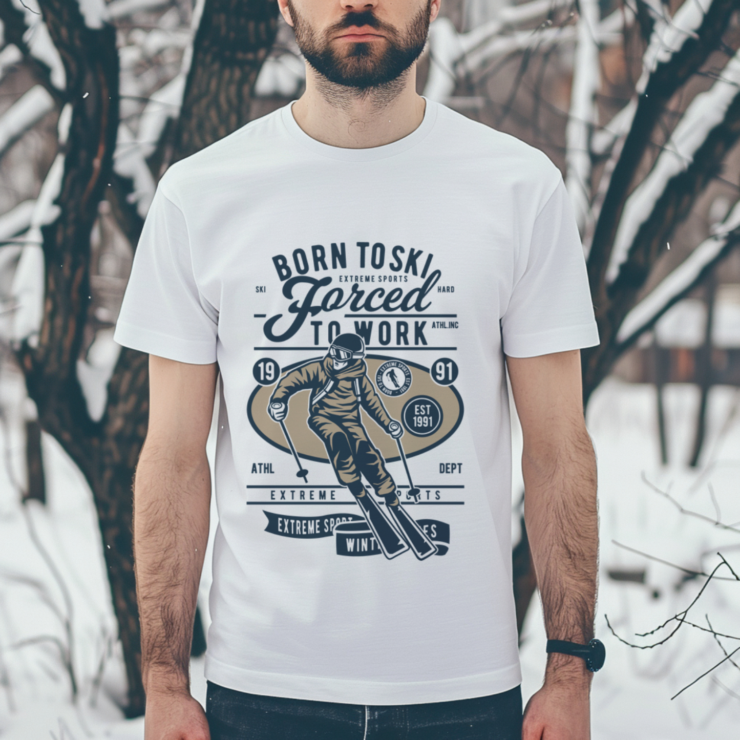 Born To Ski T-shirt for Men