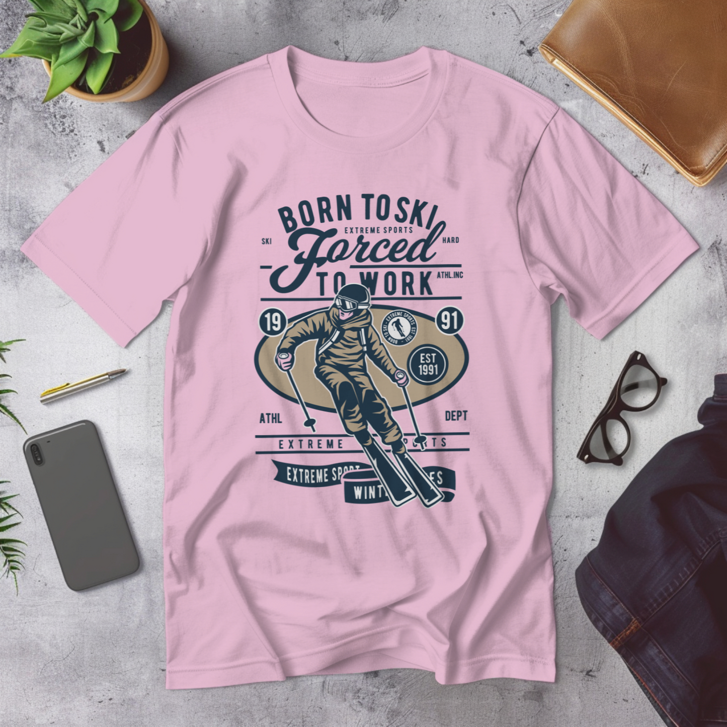 Born To Ski T-shirt for Men
