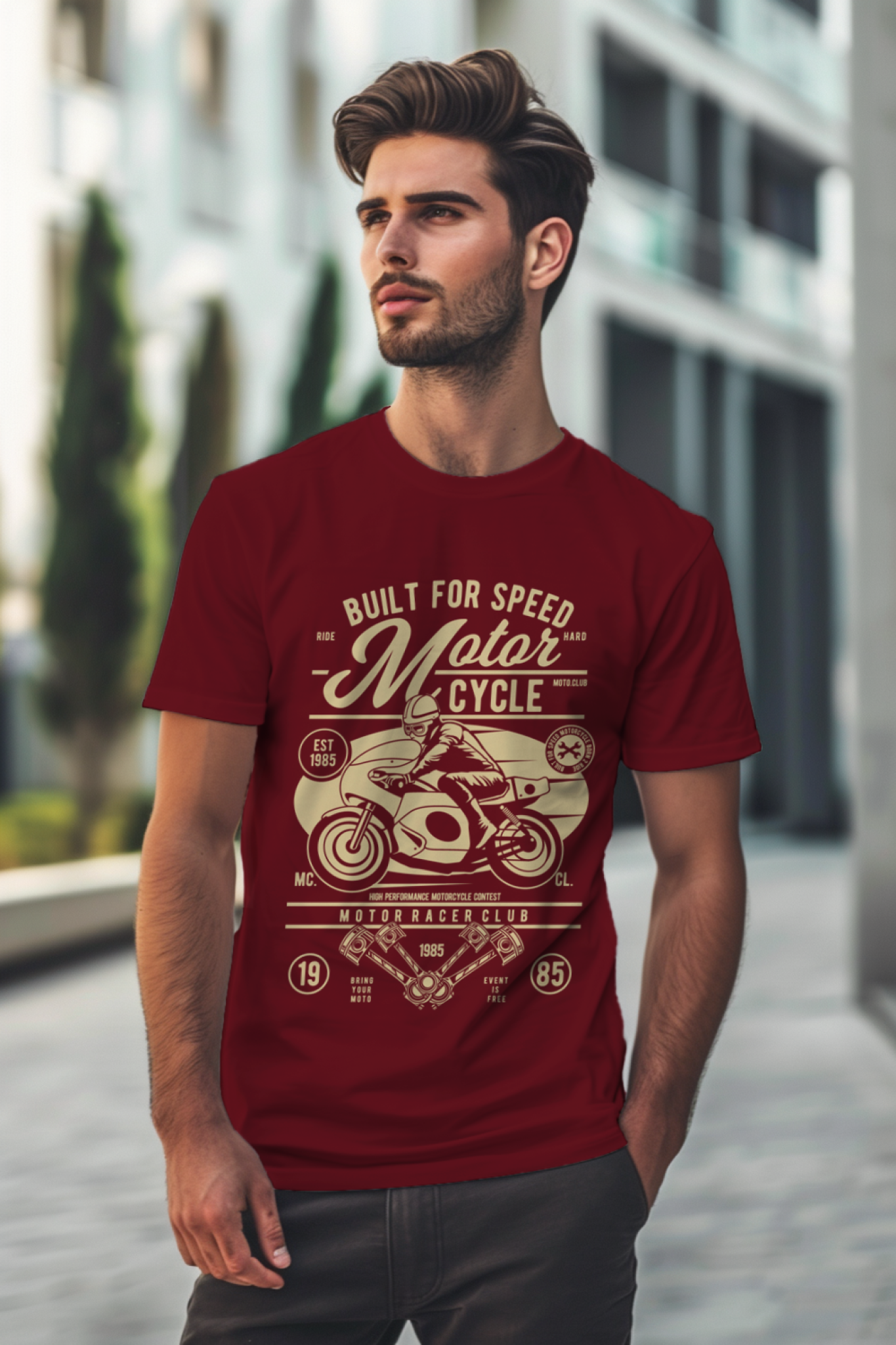 Built for Speed Biker T-shit for Men