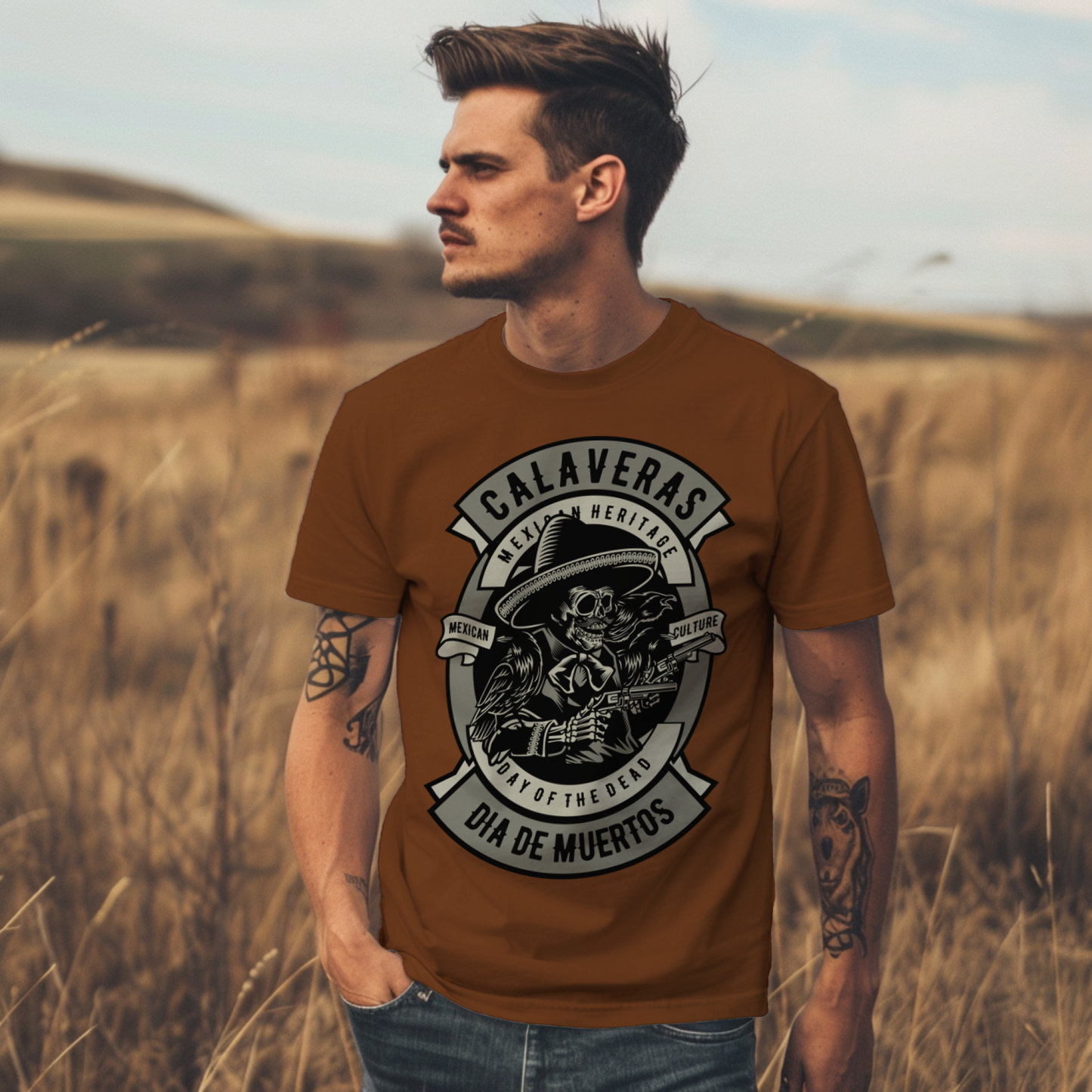 Calavera Skull T-shirt for Men