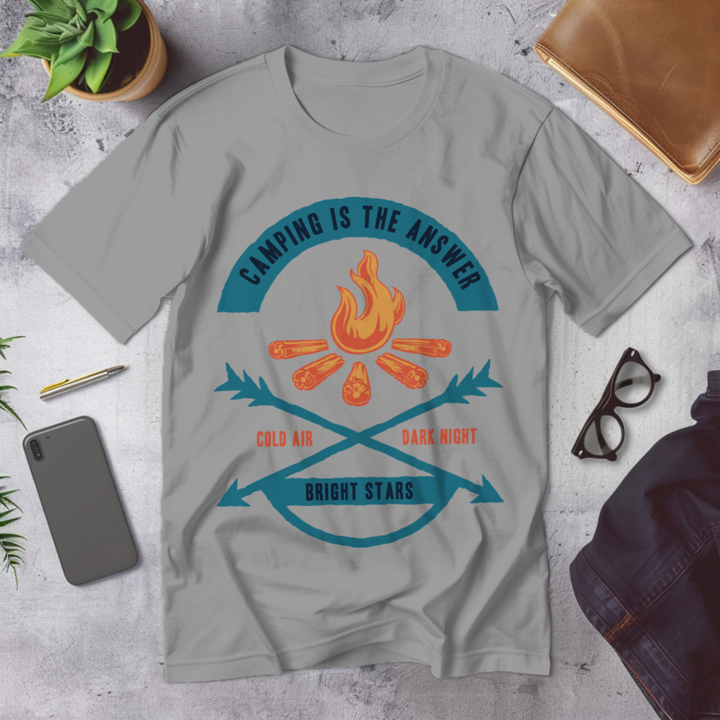 Regular Fit Camping T-shirt for Men