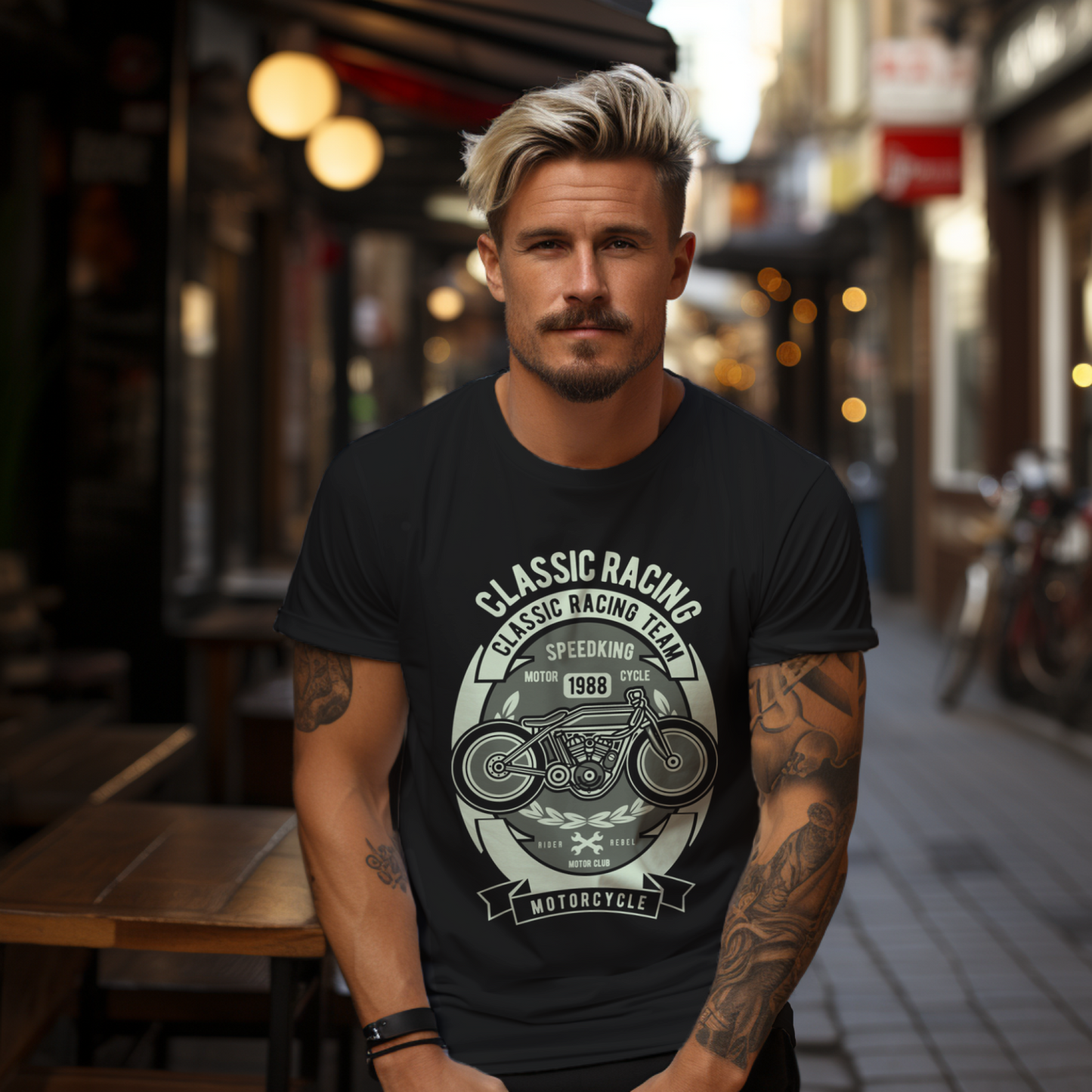 Motorcycle Classic Racing Team t-Shirt For Men