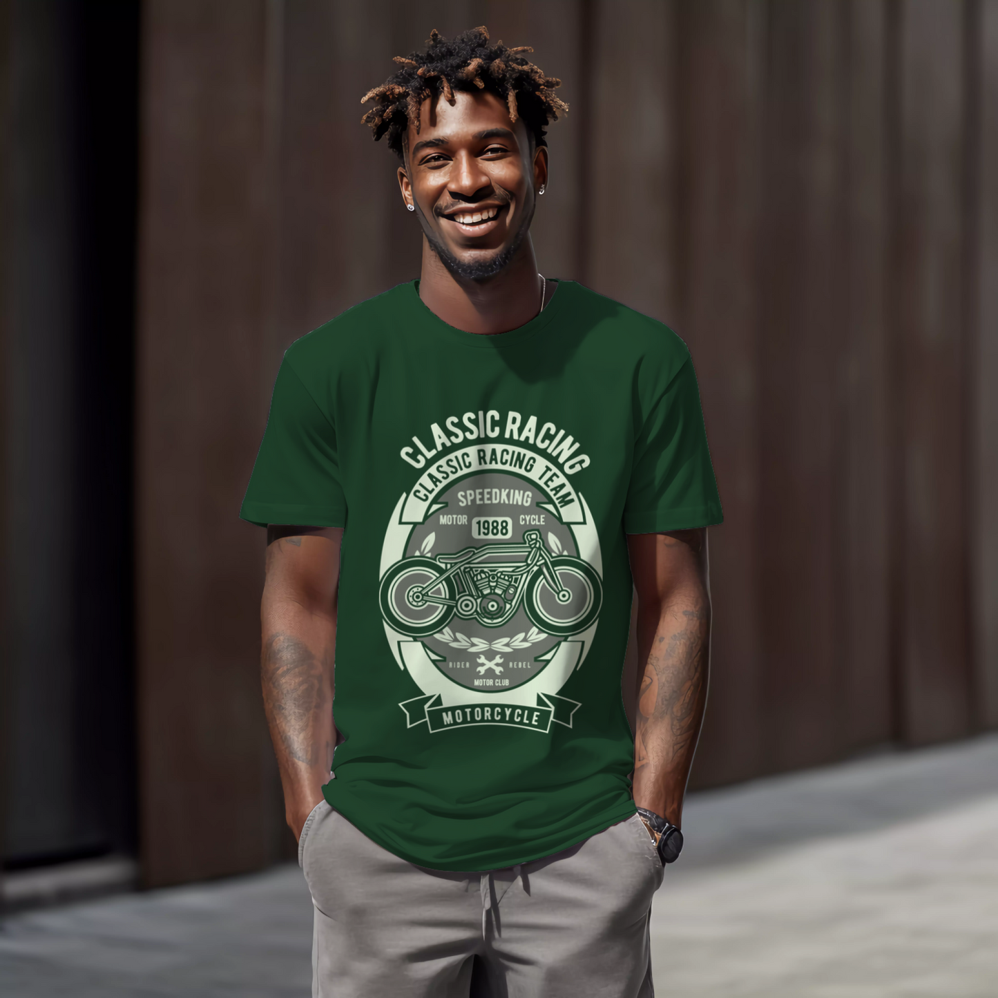 Motorcycle Classic Racing Team t-Shirt For Men