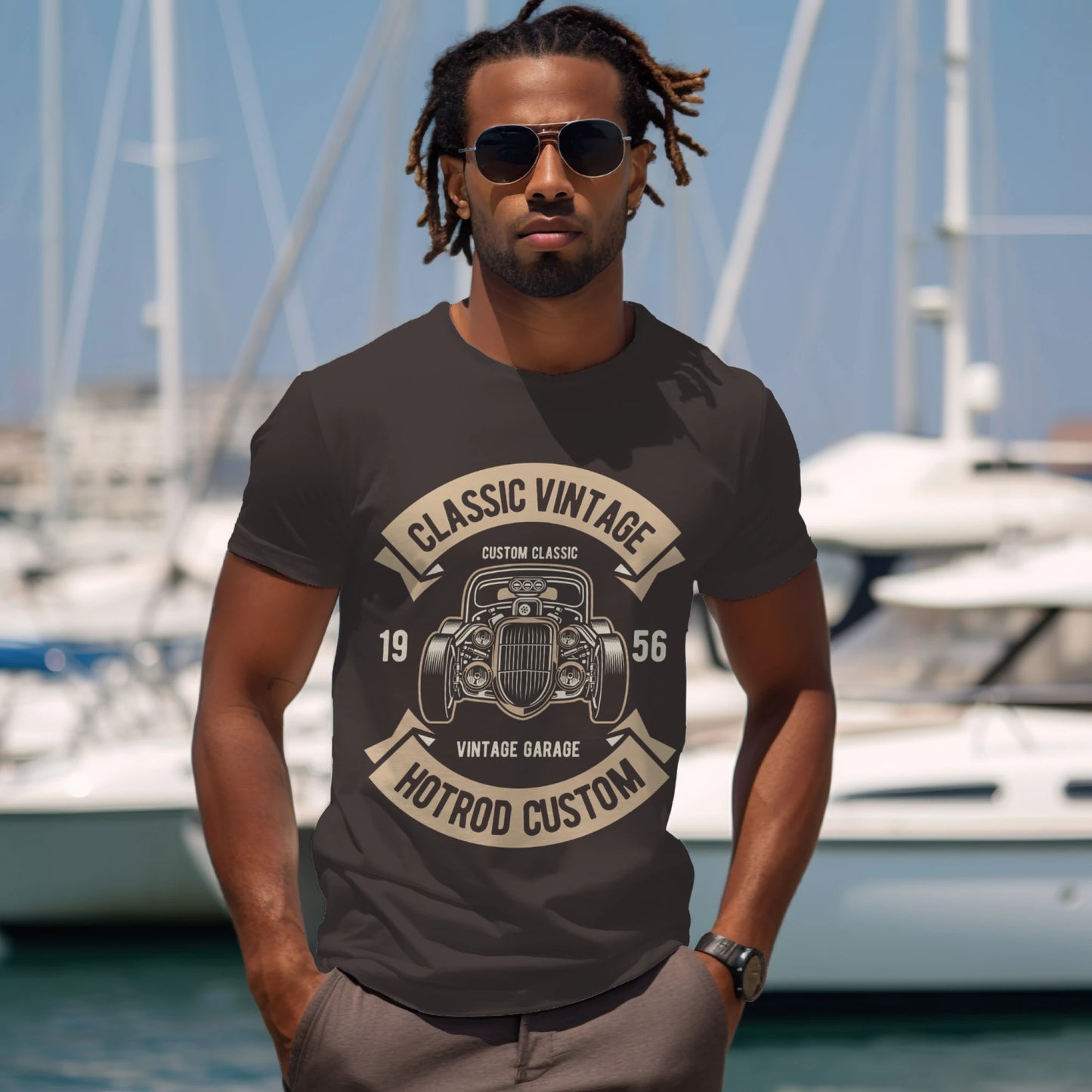 Classic Vintage Hotrod T-shirt for Men