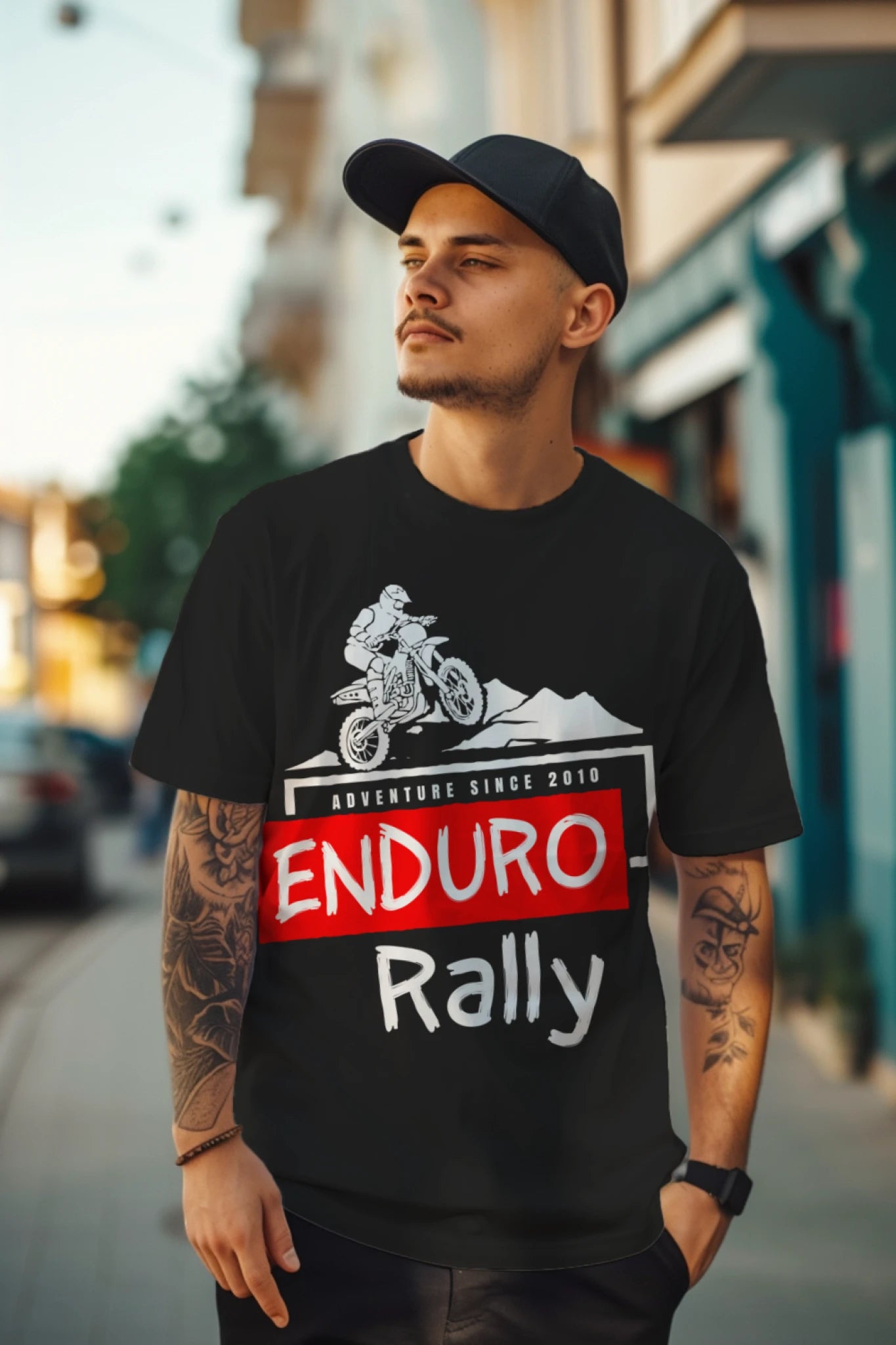 Enduro Rally Biker T-shirt for Men