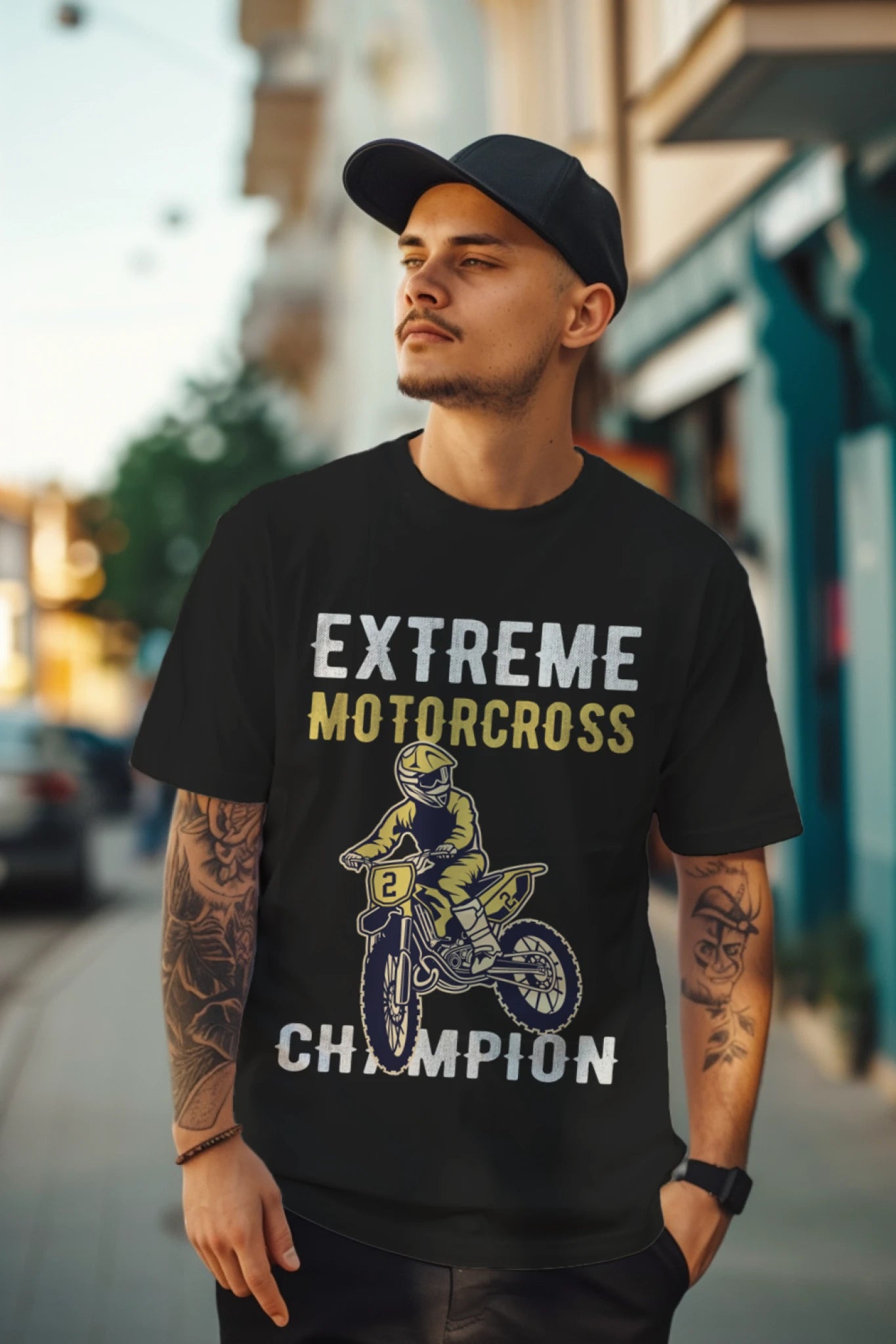 Regular Fit Extreme Motocross T-shirt for Men