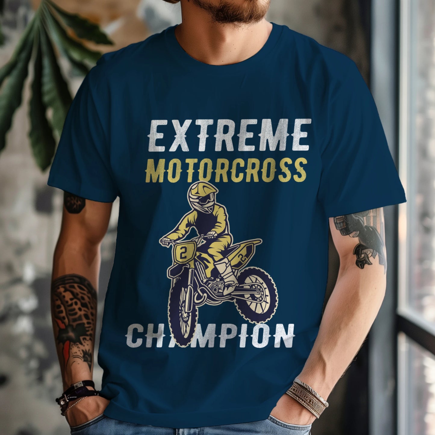 Regular Fit Extreme Motocross T-shirt for Men
