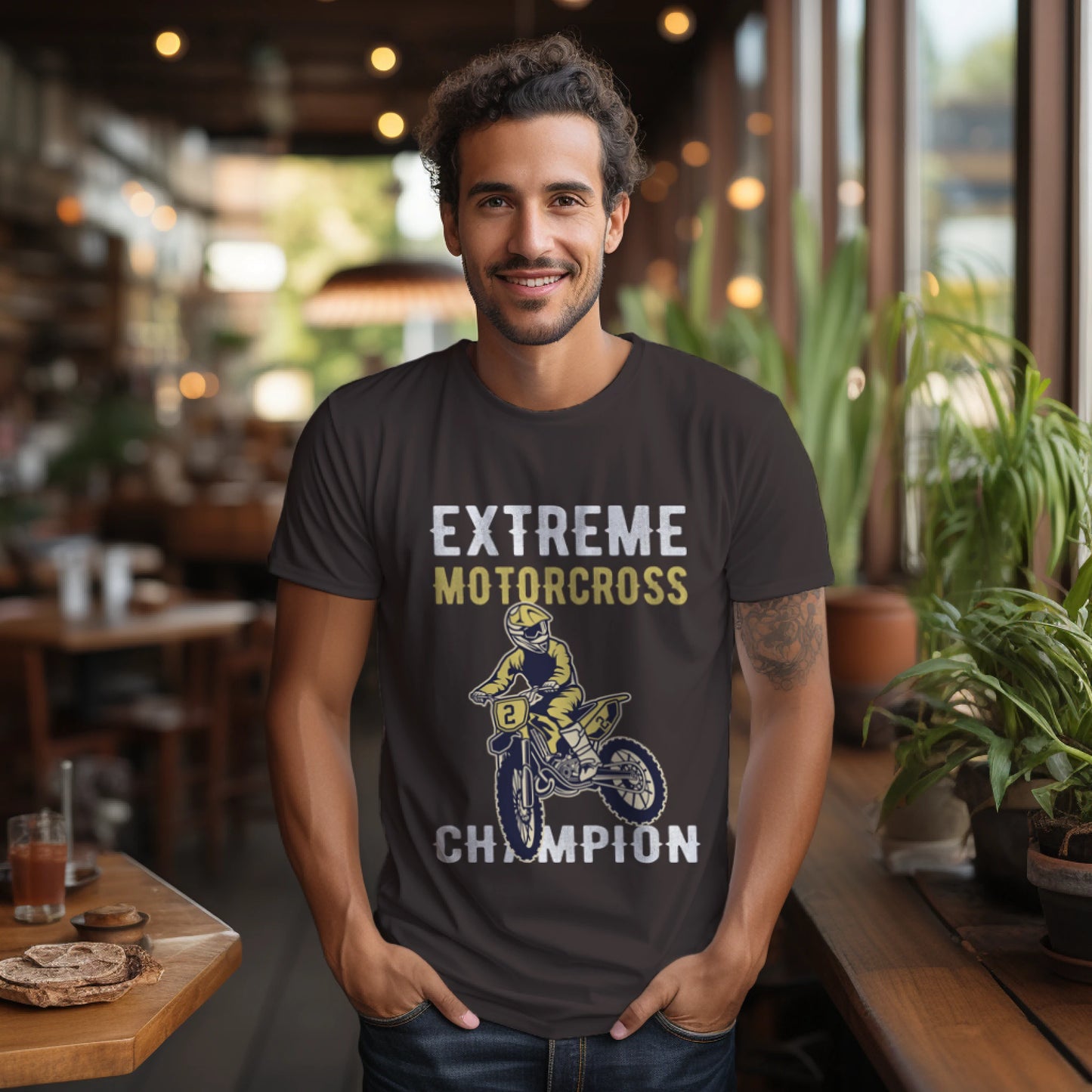 Regular Fit Extreme Motocross T-shirt for Men