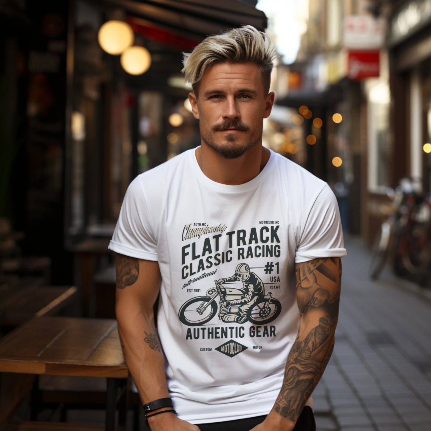 Classic Biker T-shirt for Men