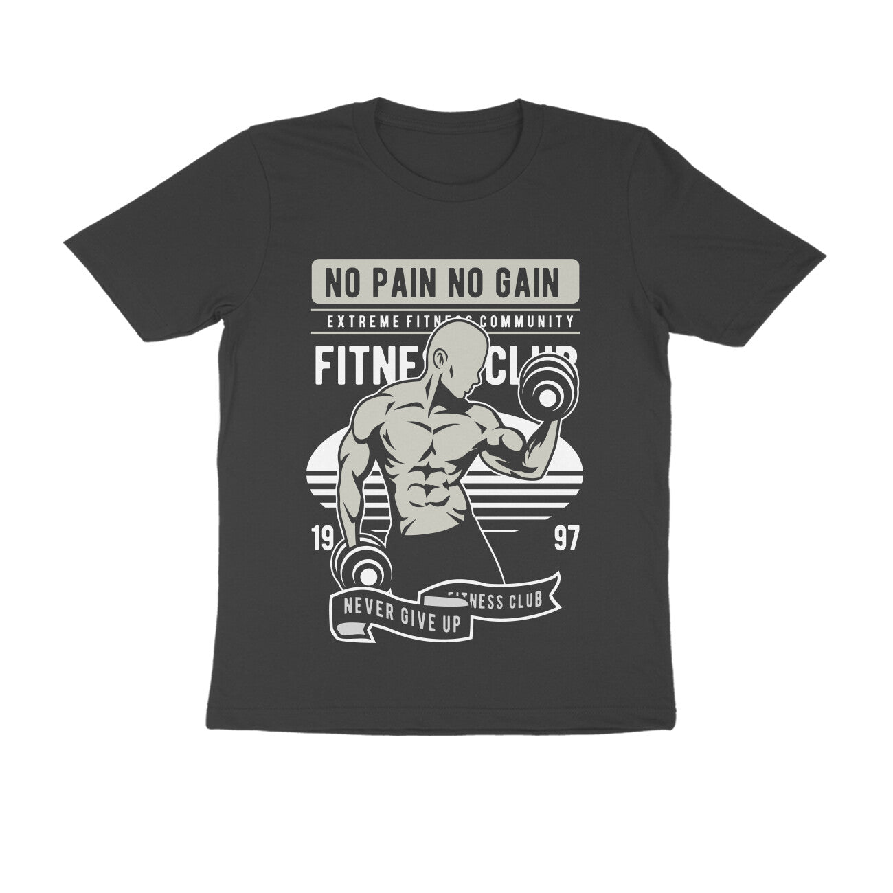 No Pain No Gain Men's Printed T-Shirt