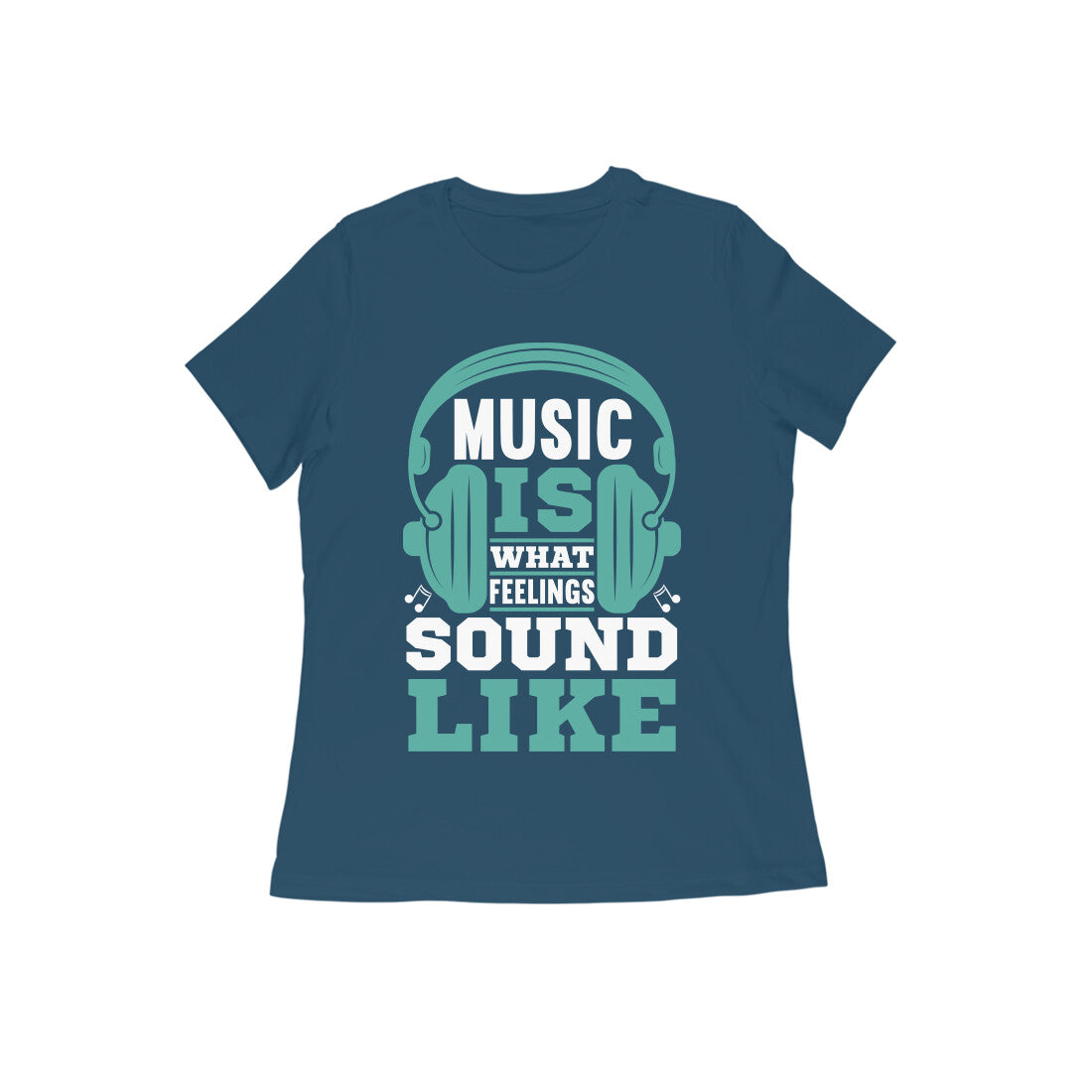 Half Sleeve Music T-Shirt For Women