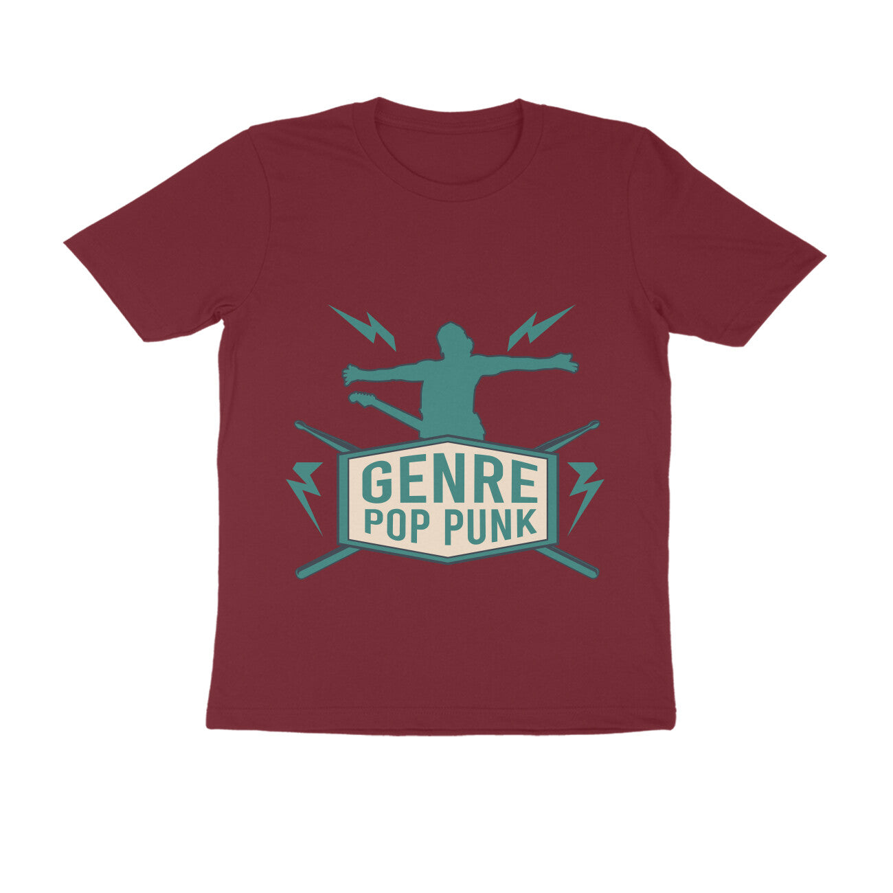 Round Neck Pop Punk Printed T-shirt for Men