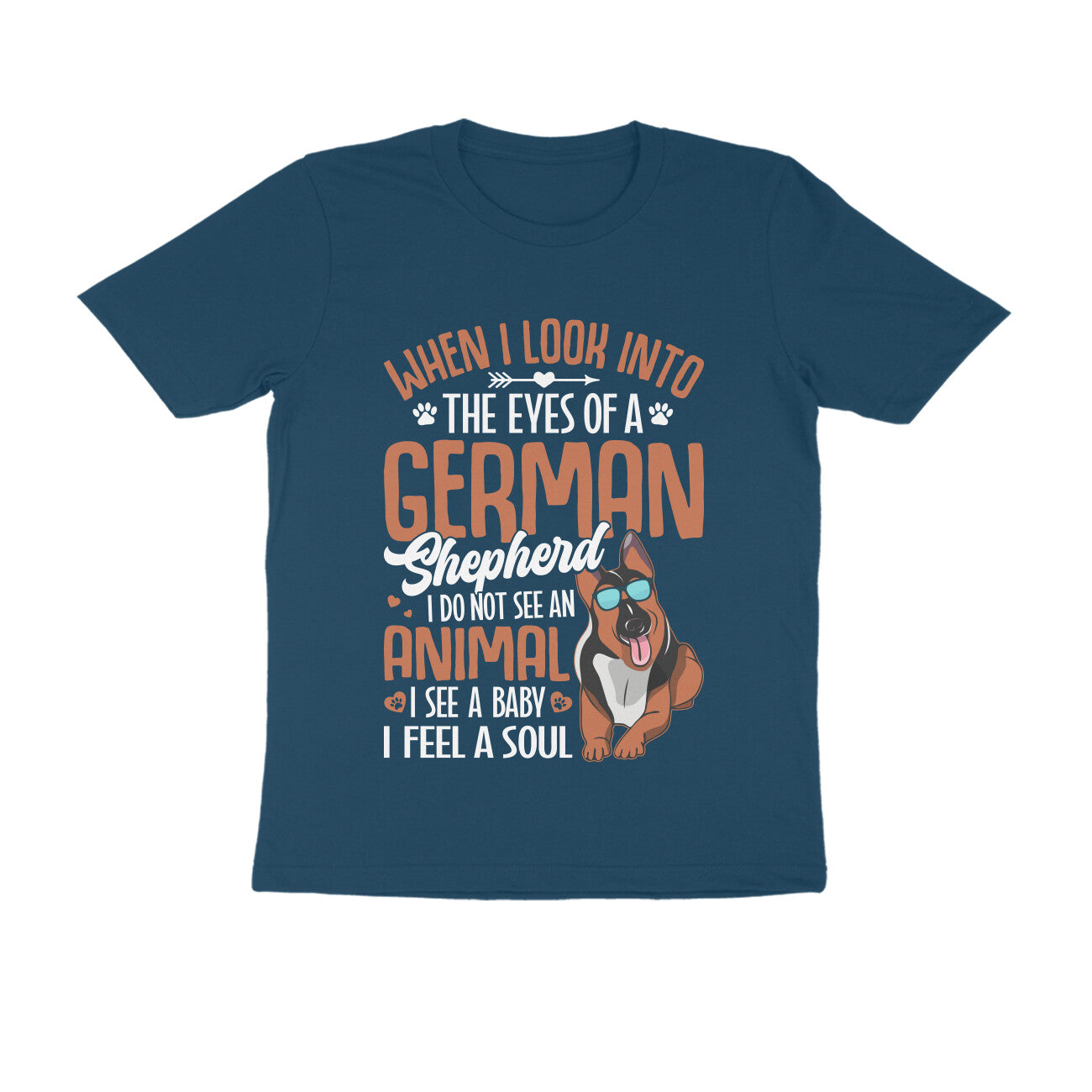 Cool German Shepherd Printed T-shirt for Men