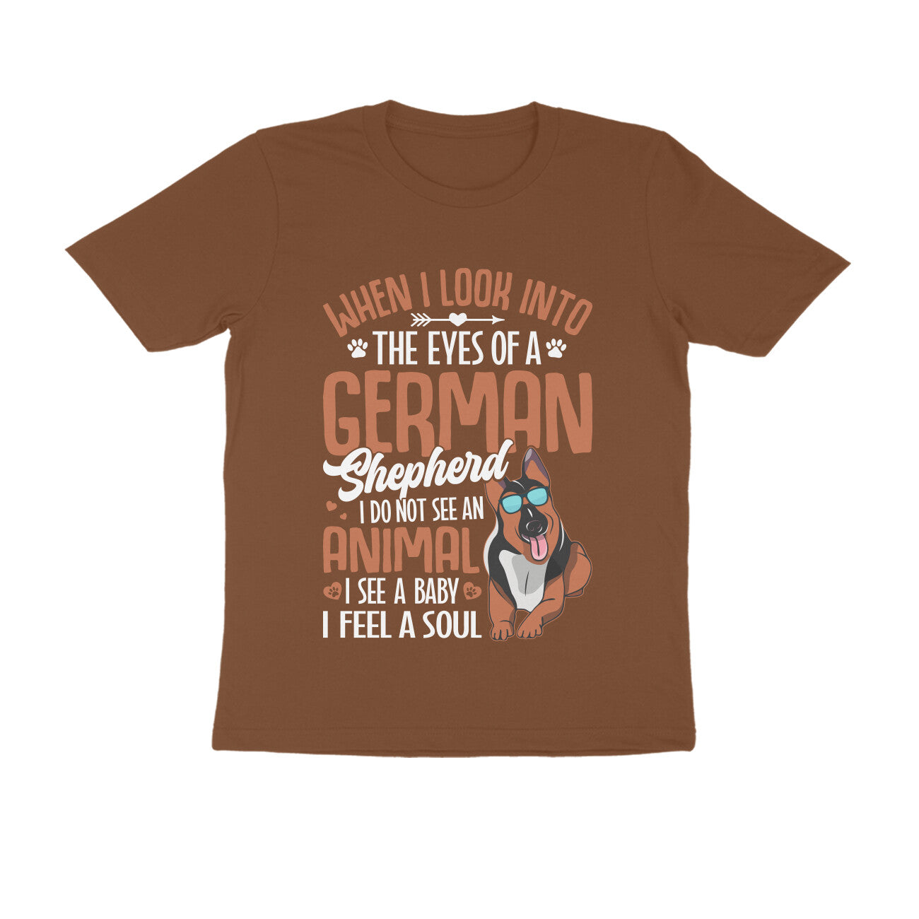 Cool German Shepherd Printed T-shirt for Men