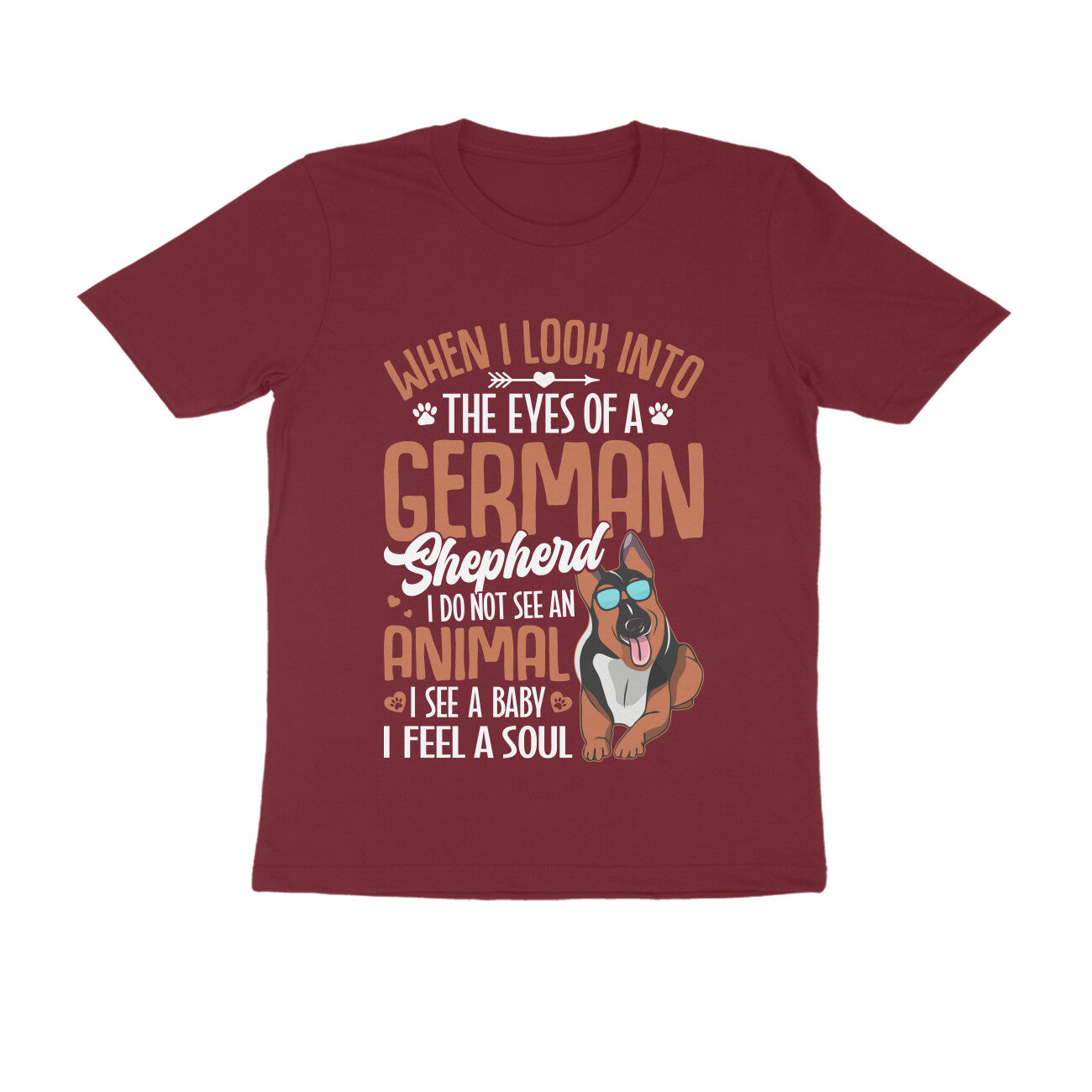 Cool German Shepherd Printed T-shirt for Men