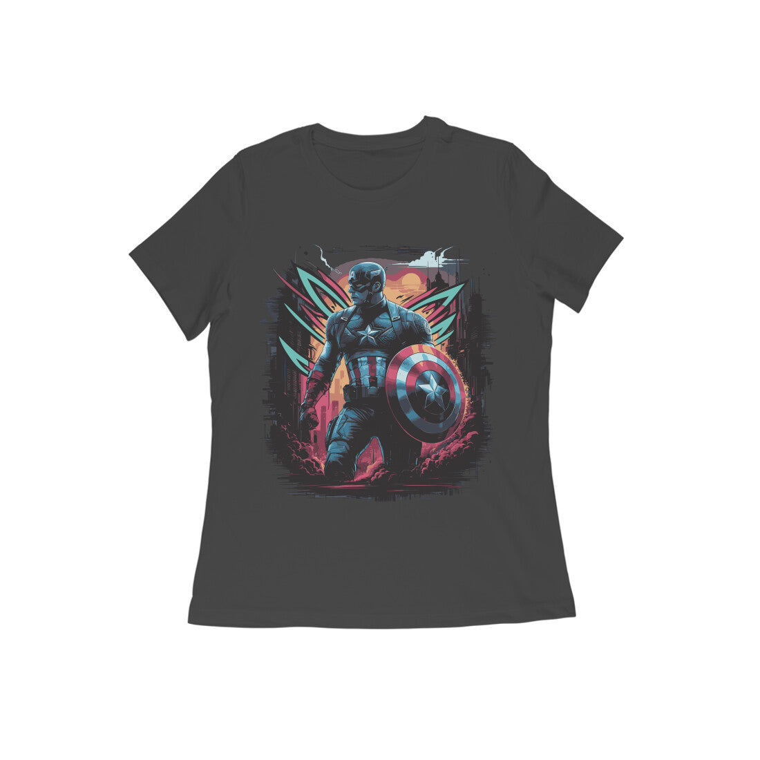 Captain America Superhero T-shirt for Women
