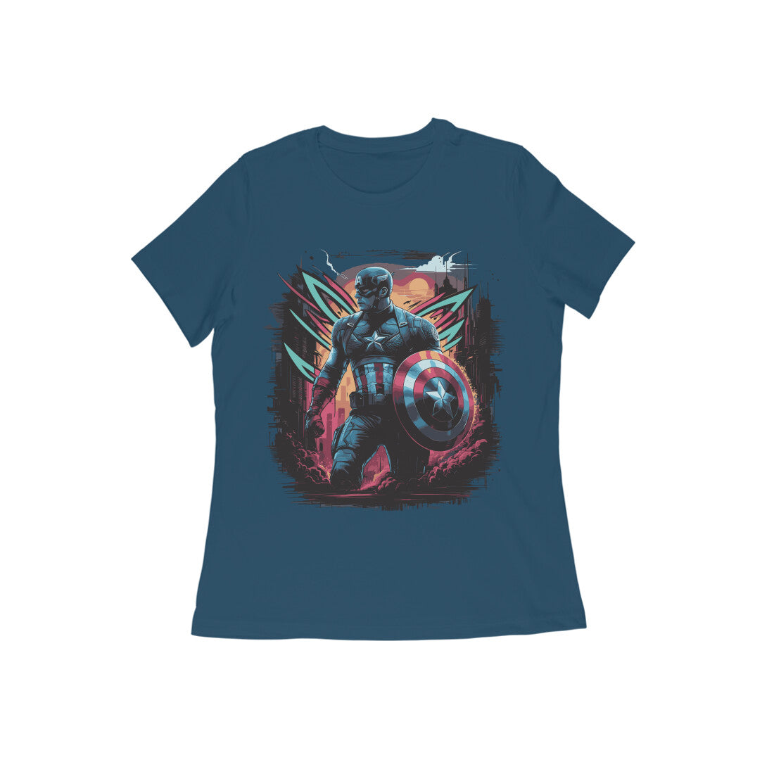 Captain America Superhero T-shirt for Women