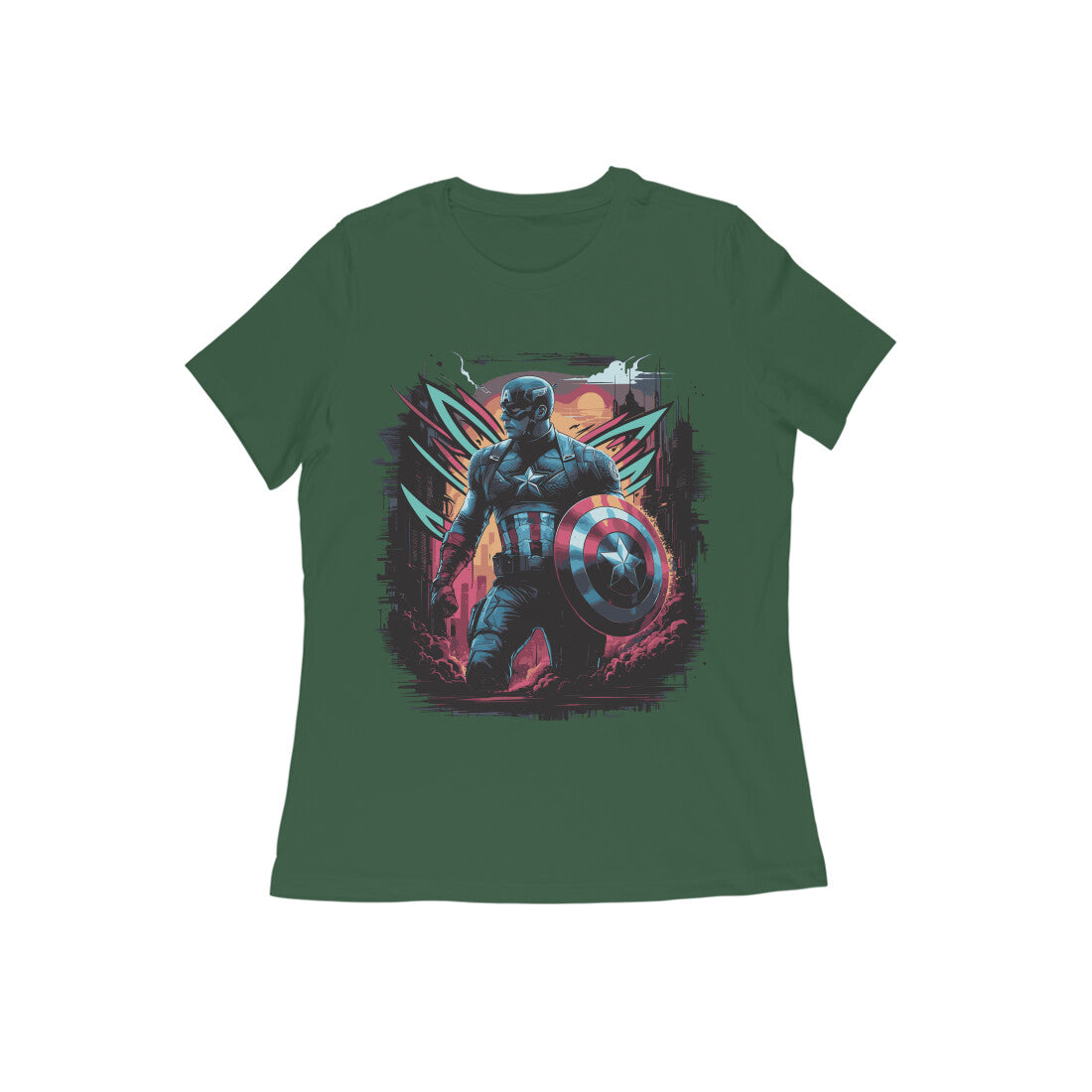 Captain America Superhero T-shirt for Women
