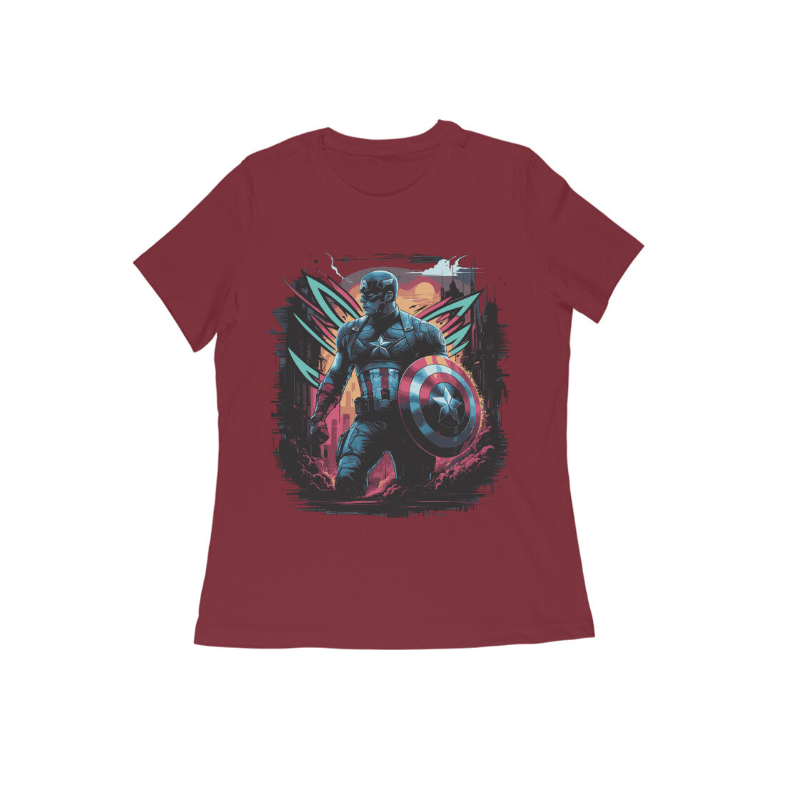 Captain America Superhero T-shirt for Women