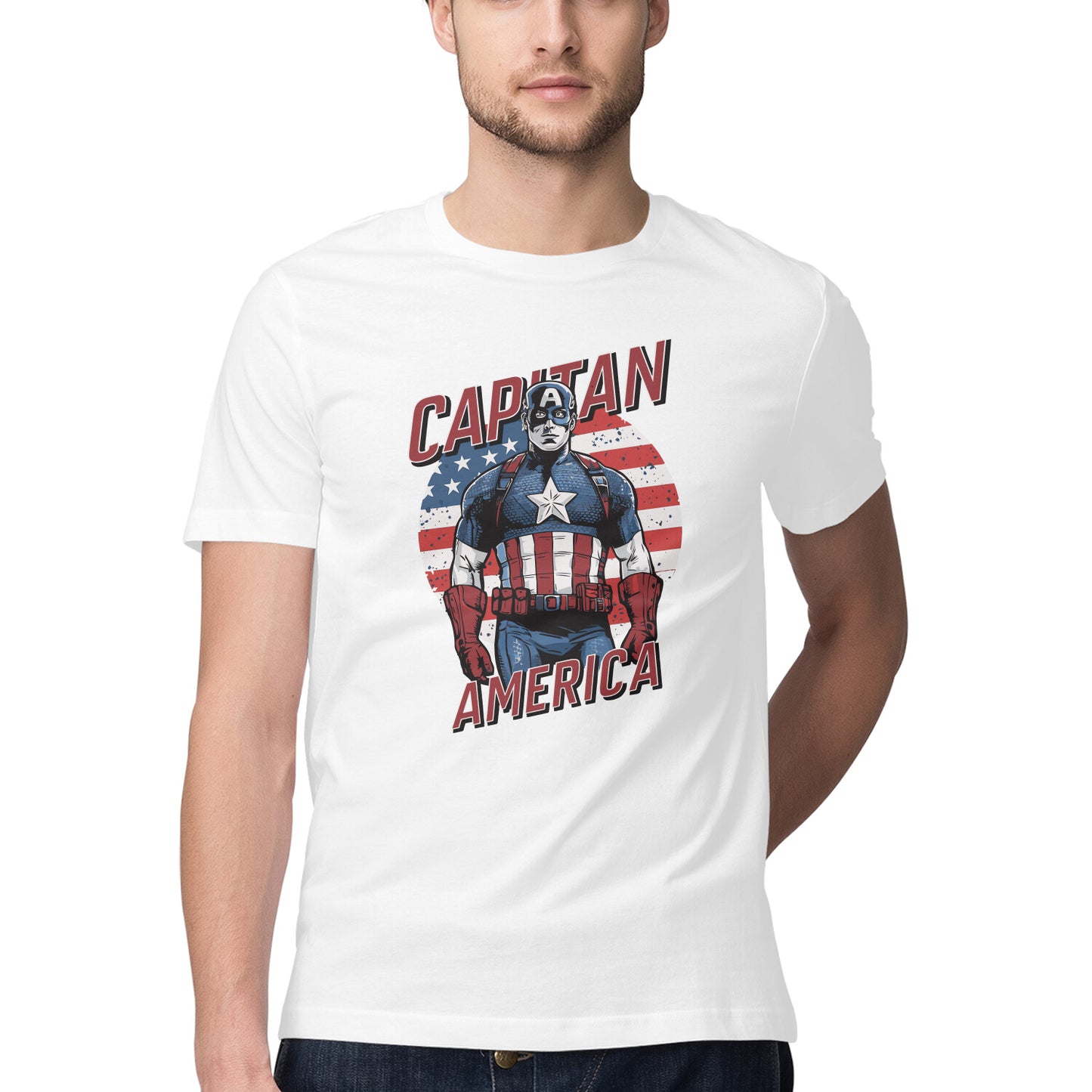 Captain America Printed T-shirt for Men