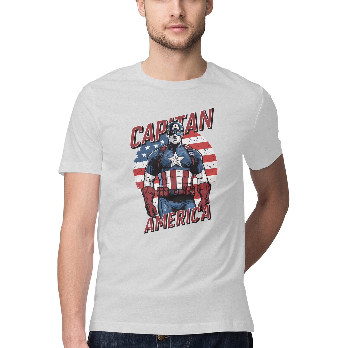 Captain America Printed T-shirt for Men