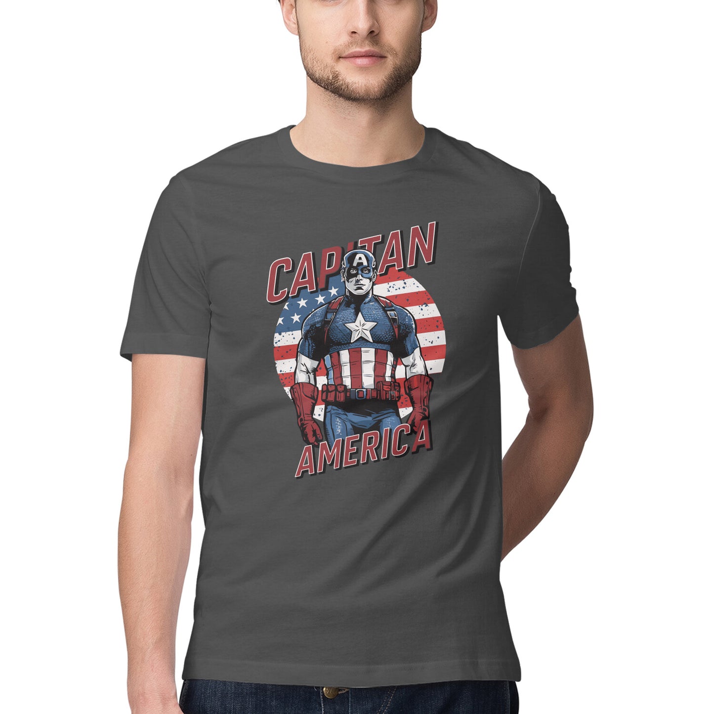 Captain America Printed T-shirt for Men