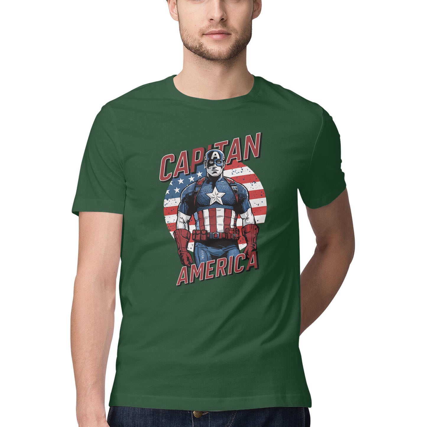 Captain America Printed T-shirt for Men