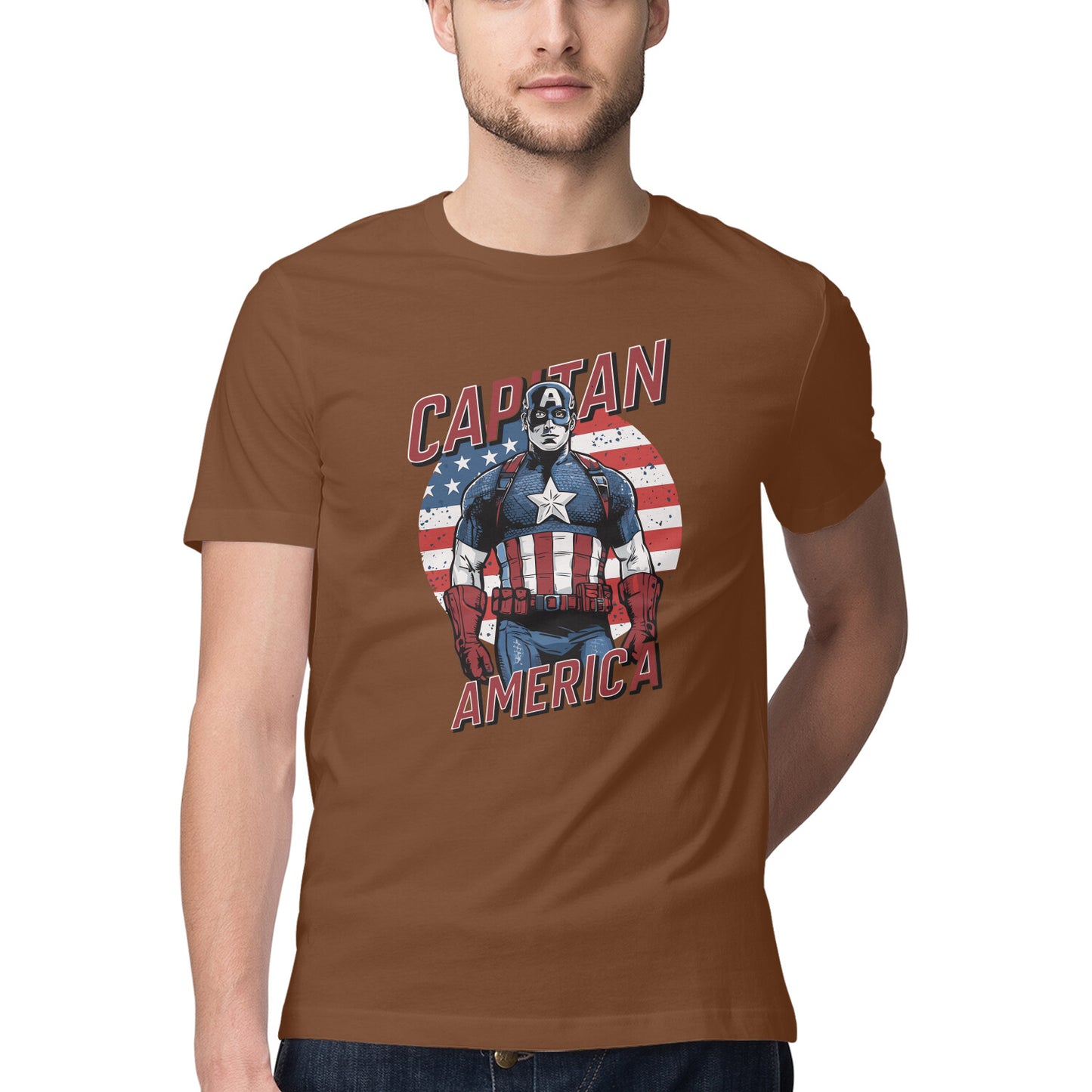Captain America Printed T-shirt for Men