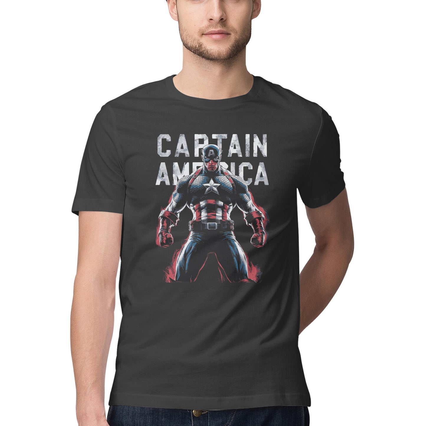 Regular Fit Captain America T-shirt for Men