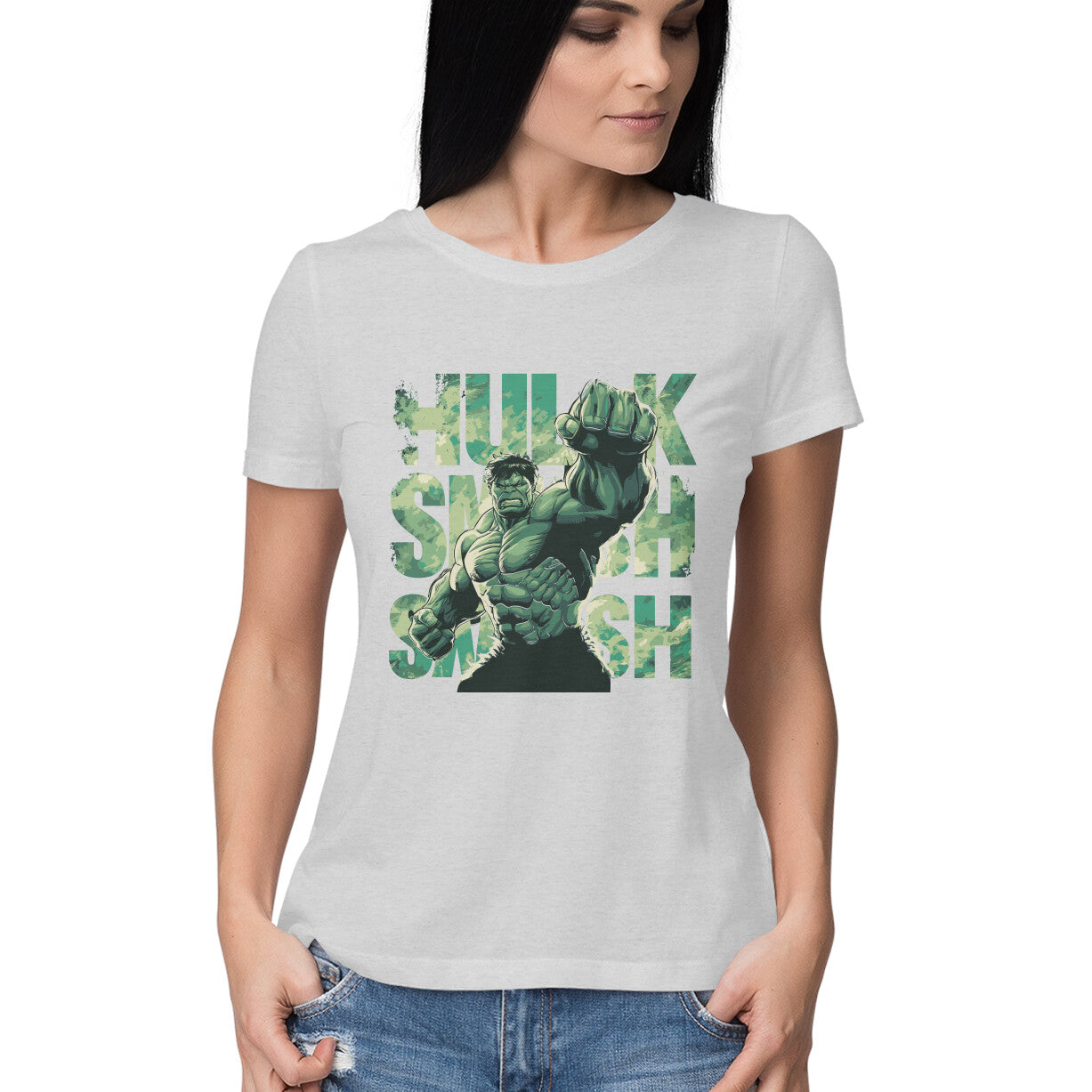 Regular Fit Hulk T-Shirts for Women
