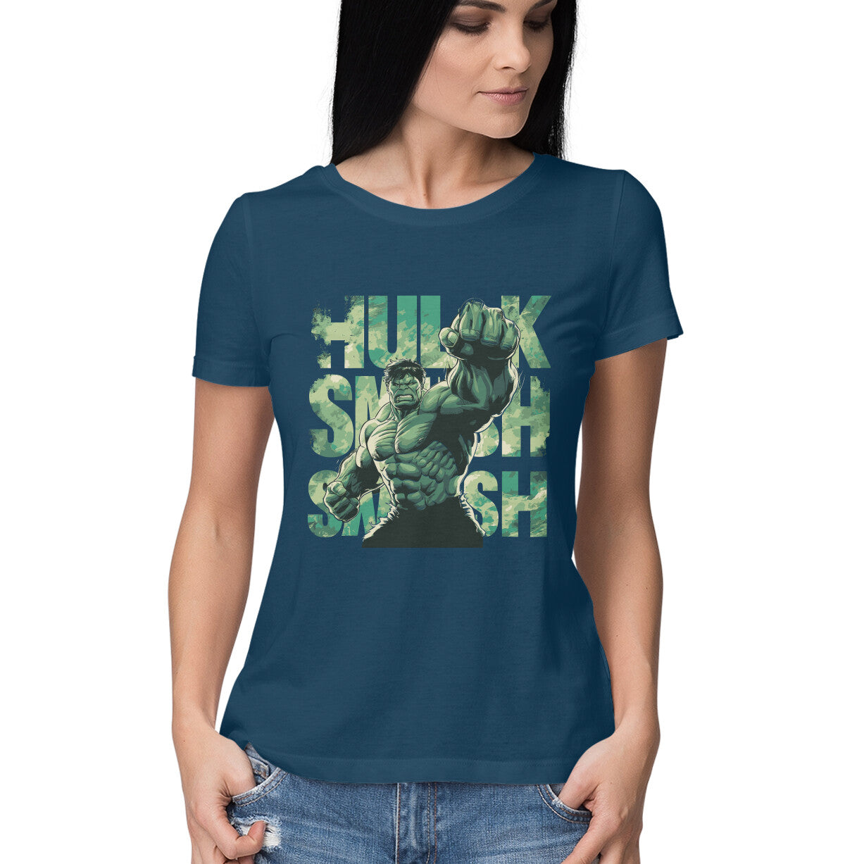 Regular Fit Hulk T-Shirts for Women
