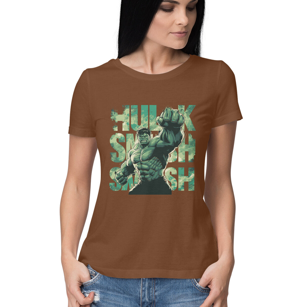 Regular Fit Hulk T-Shirts for Women
