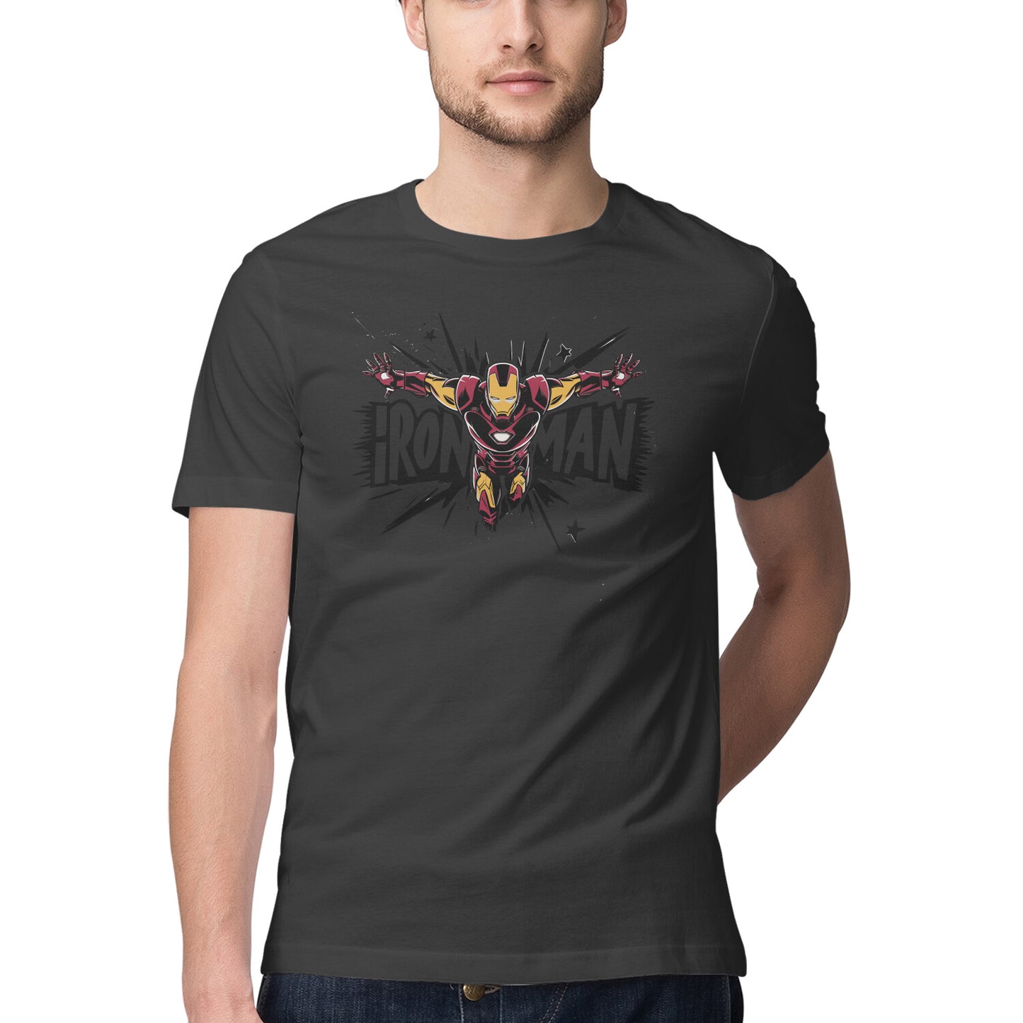 Regular Fit Iron Man T-Shirt for Men