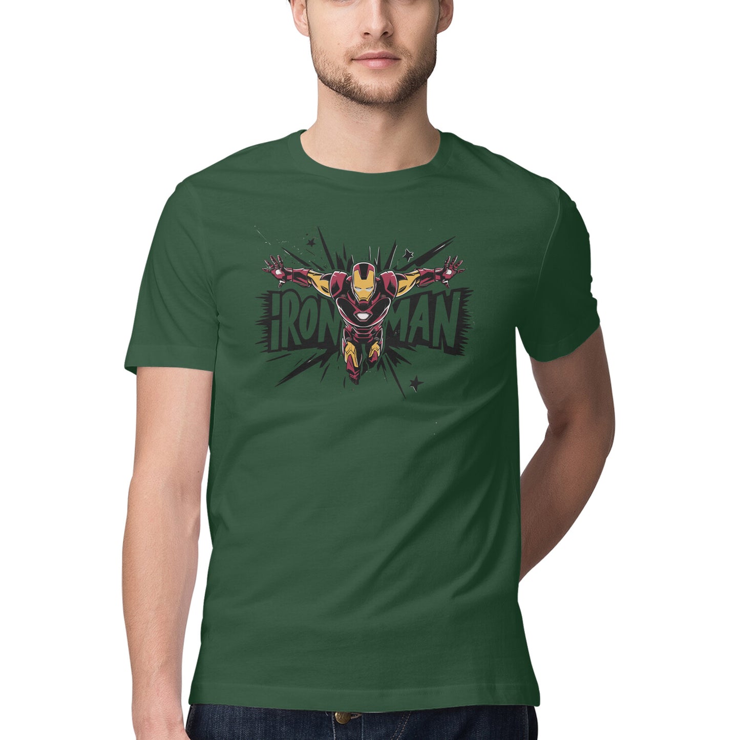 Regular Fit Iron Man T-Shirt for Men