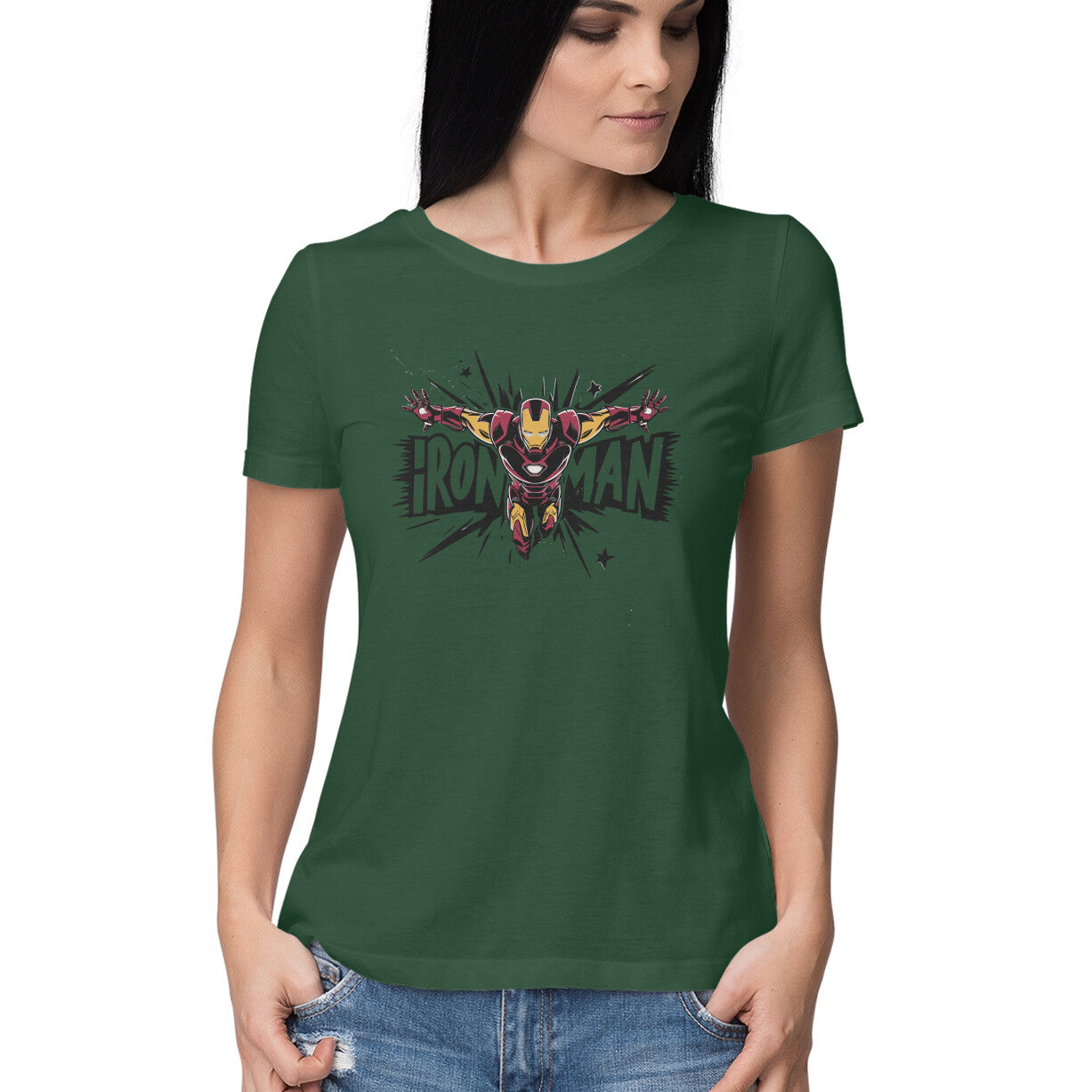 Regular Fit Iron Man T-Shirt for Women