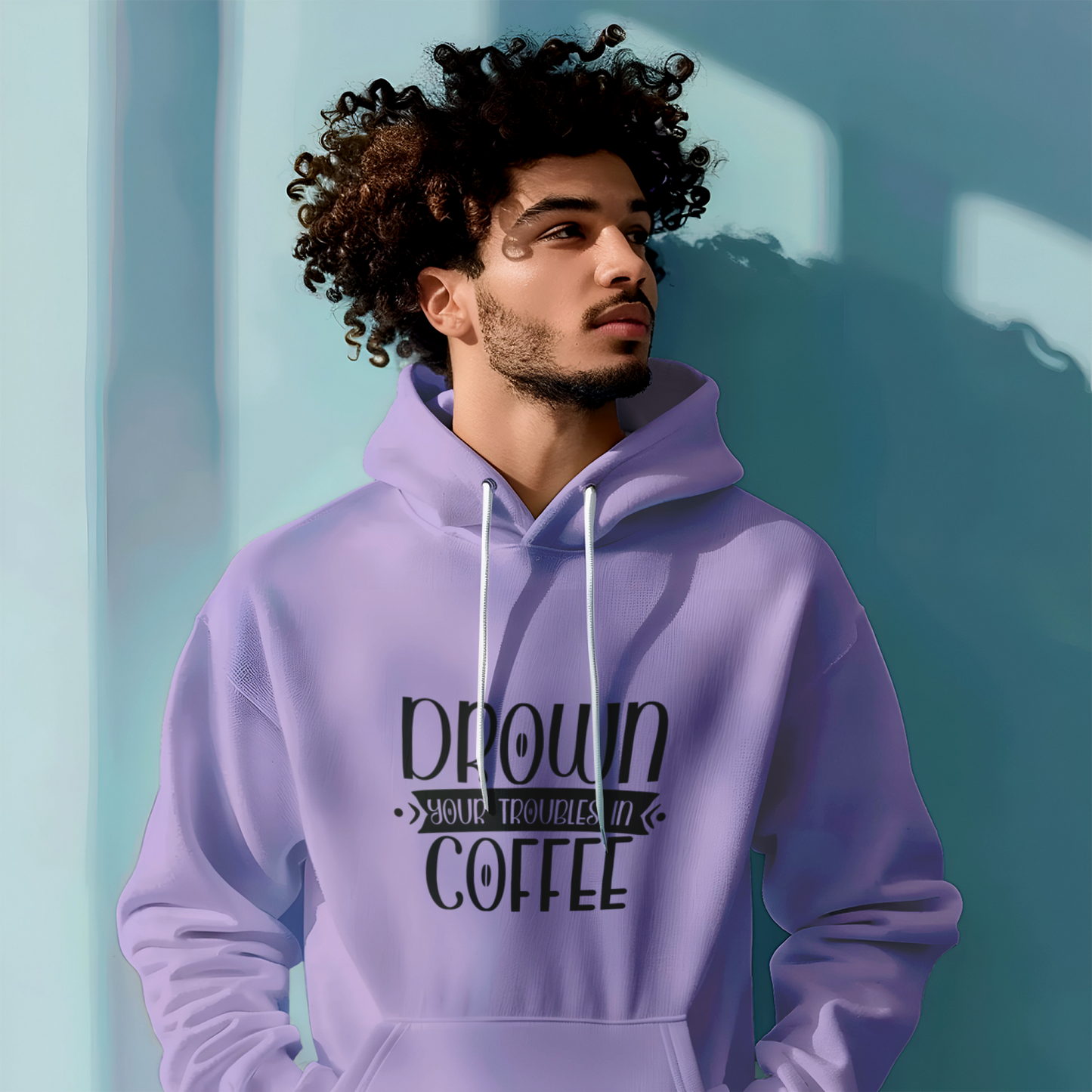 Drown Your Trouble in Coffee Printed Unisex Hoodie - Casual Koala