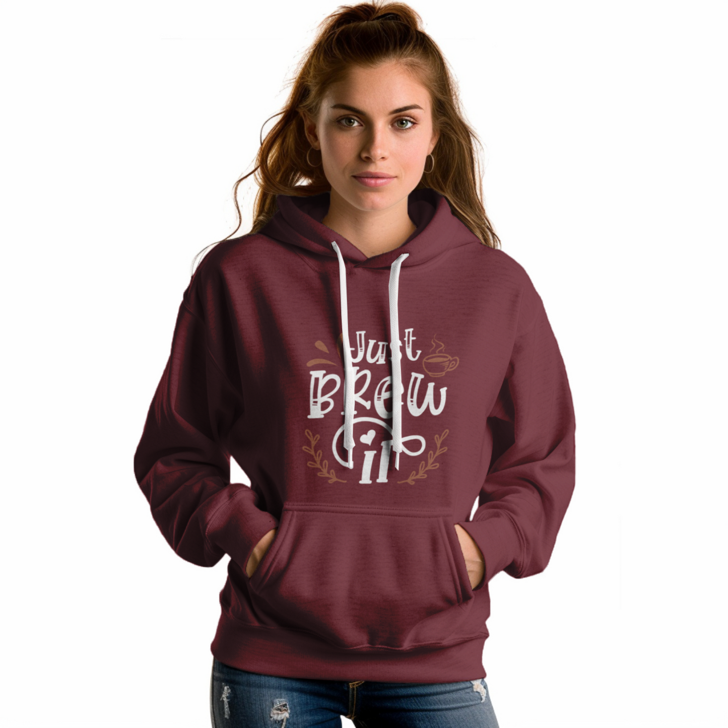 Just Brew It Coffee Printed Unisex Hoodie - Casual Koala