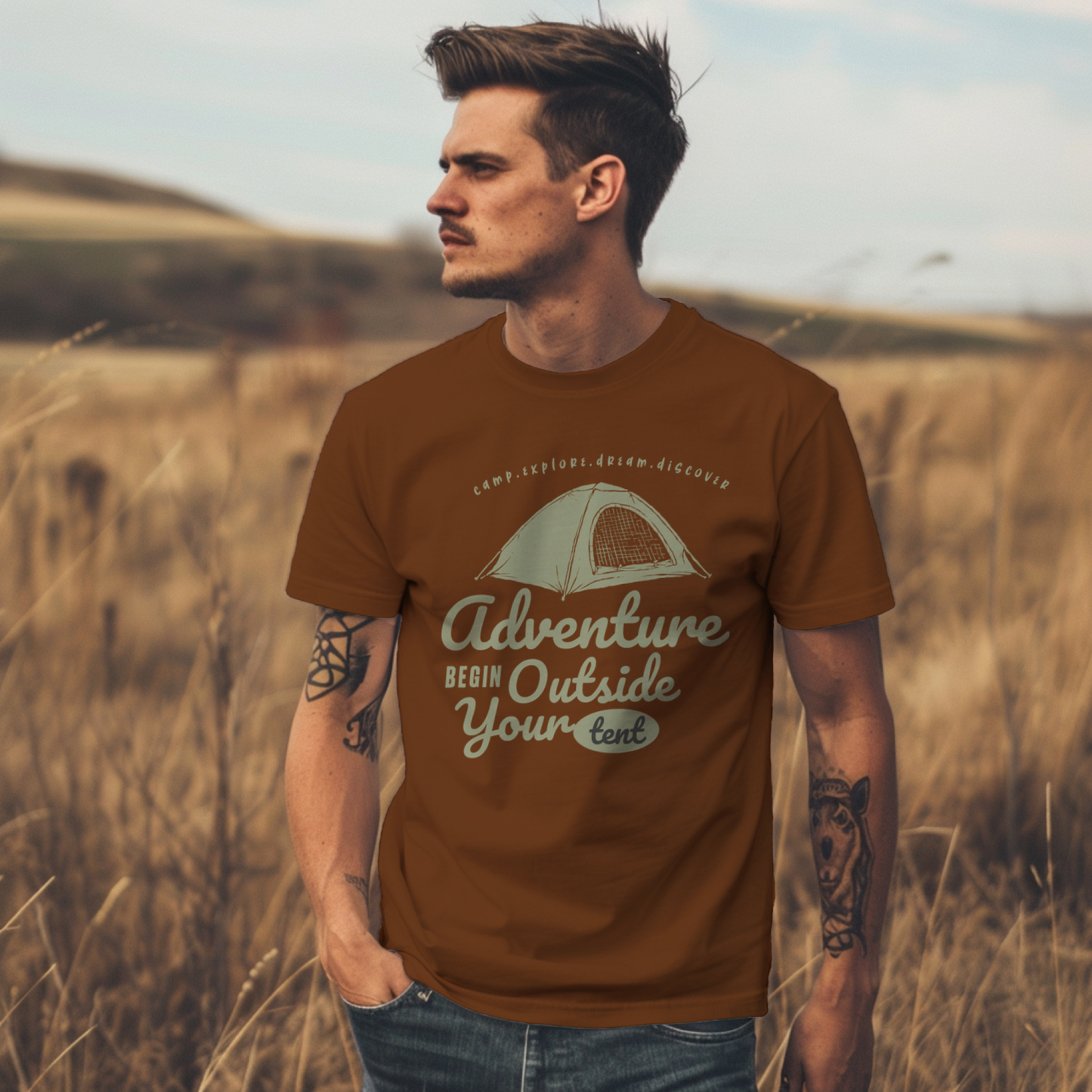 Camping Adventure T-shirt For Men