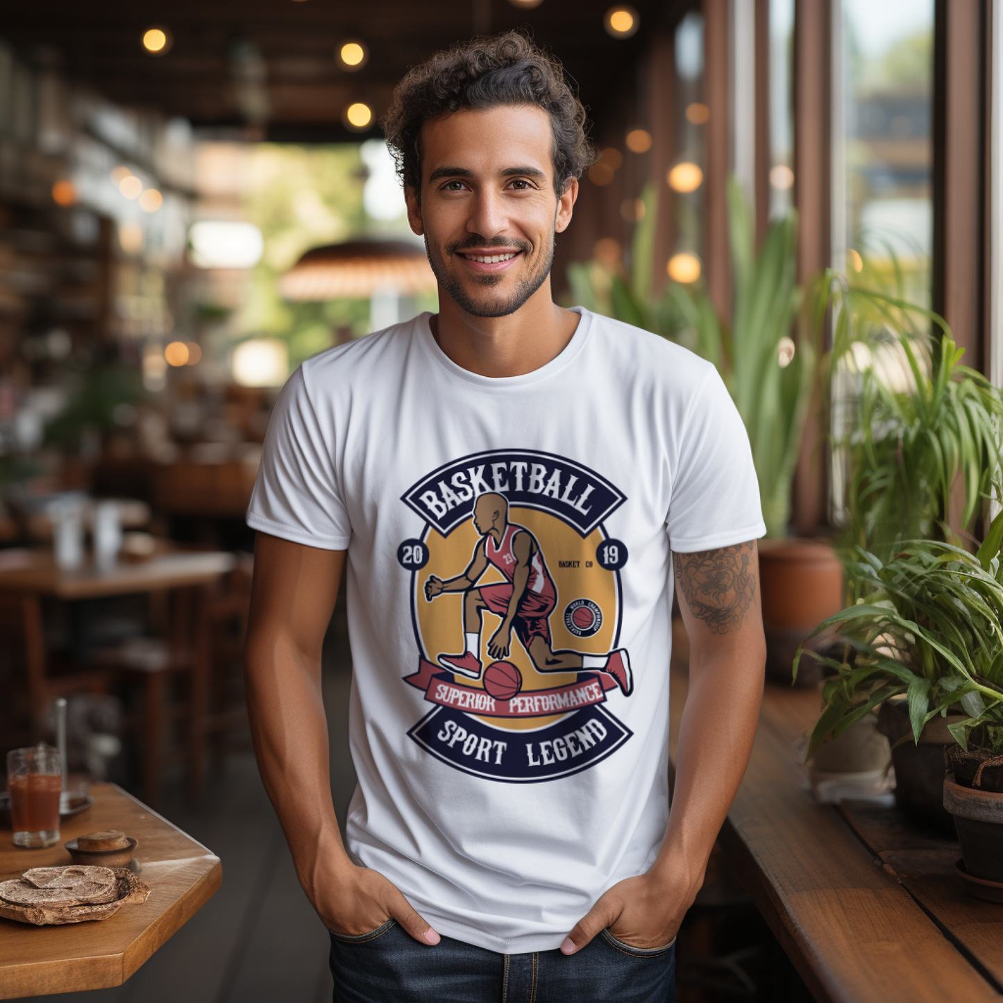 Basketball Printed T-shirt for Men