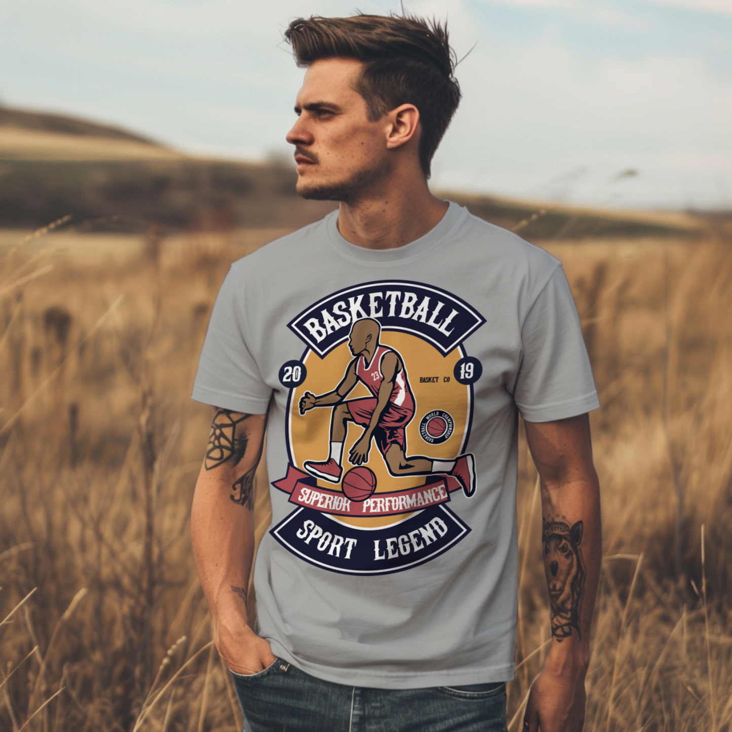 Basketball Printed T-shirt for Men