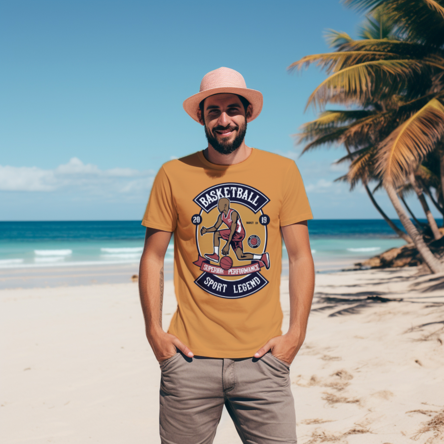 Basketball Printed T-shirt for Men