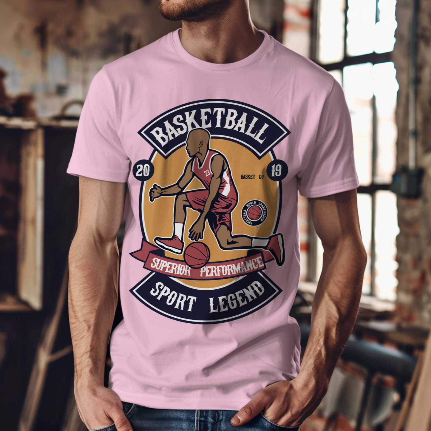 Basketball Printed T-shirt for Men